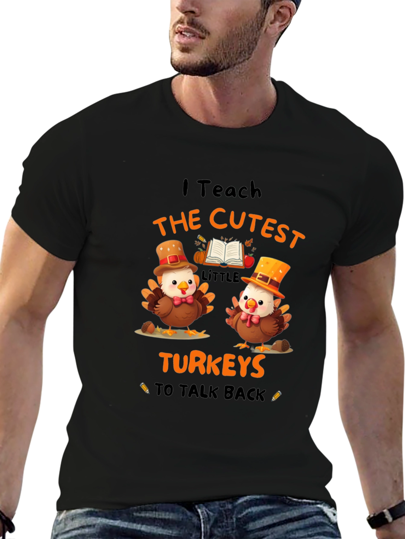 Cute Turkey Teacher Thanksgiving T-Shirt