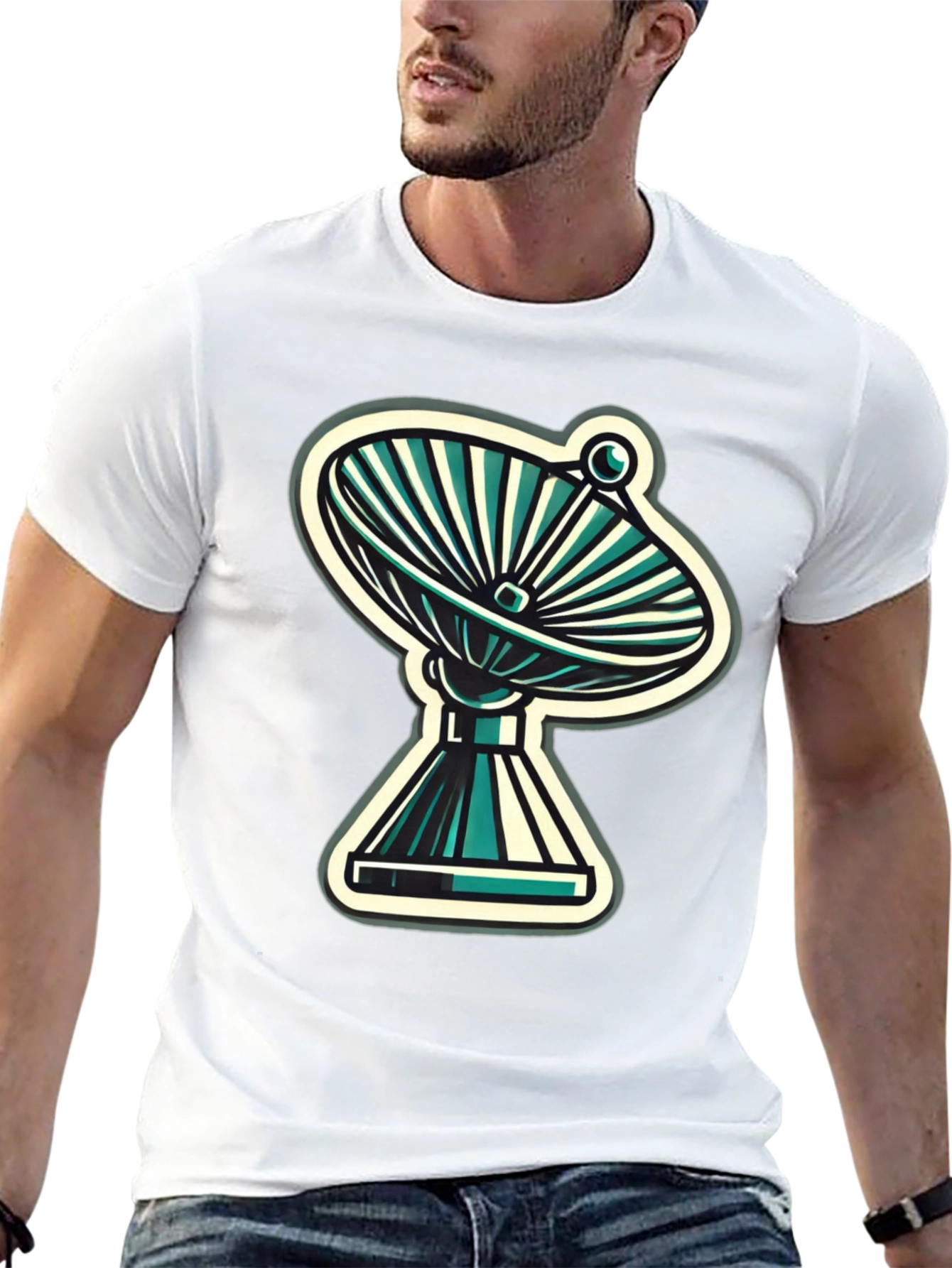 Retro Satellite Dish Graphic Tee