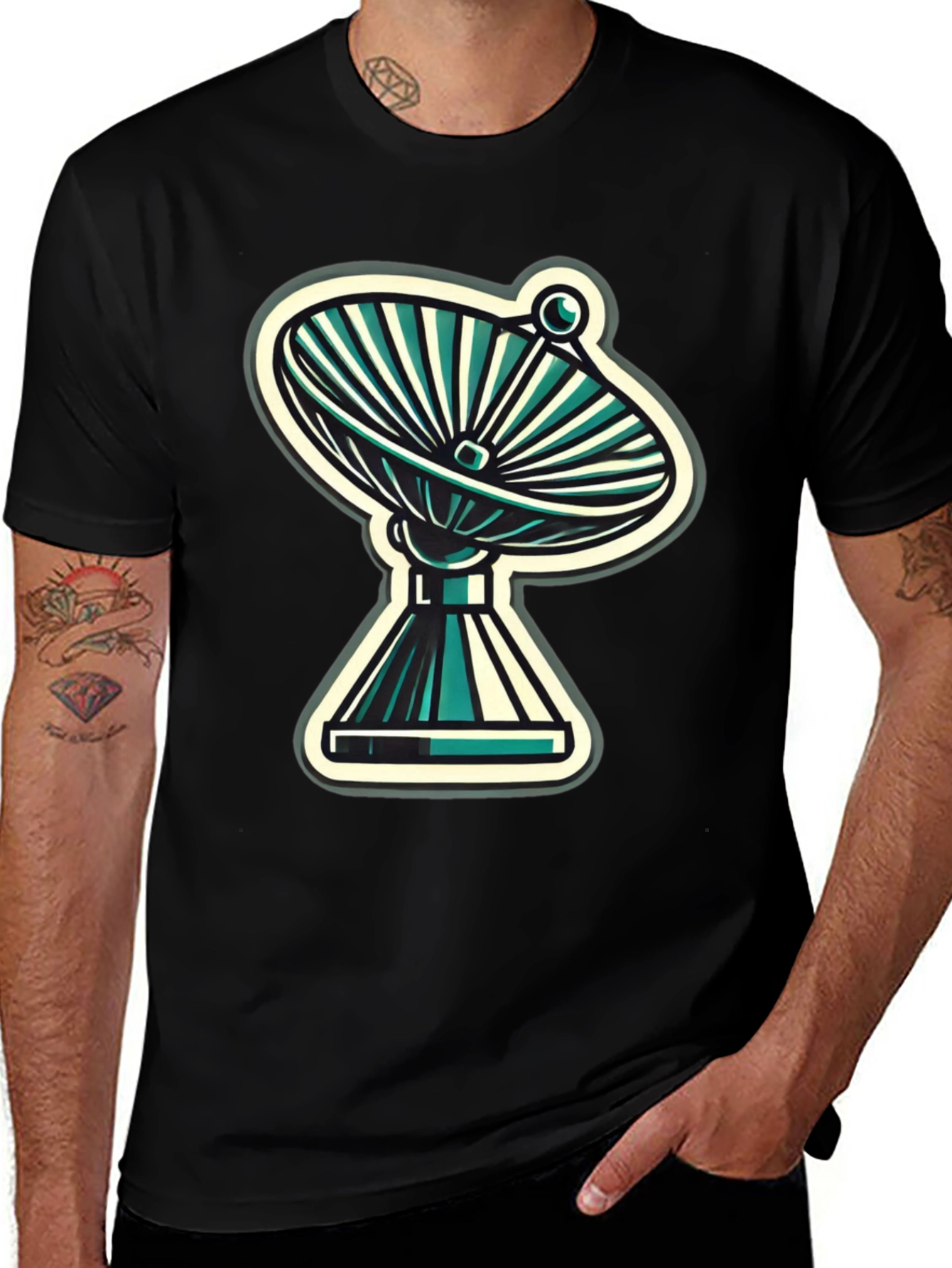 Retro Satellite Dish Graphic Tee