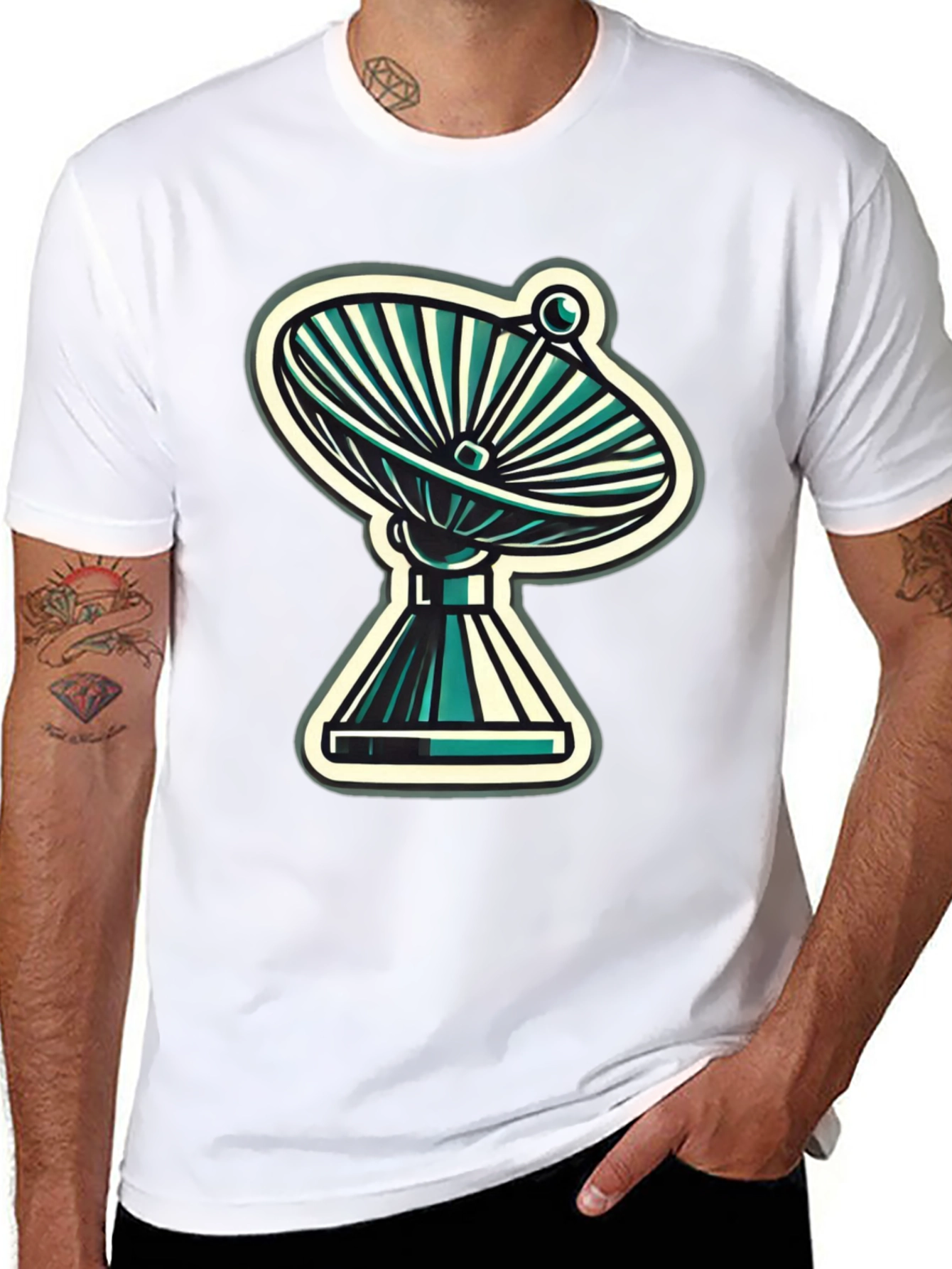 Retro Satellite Dish Graphic Tee