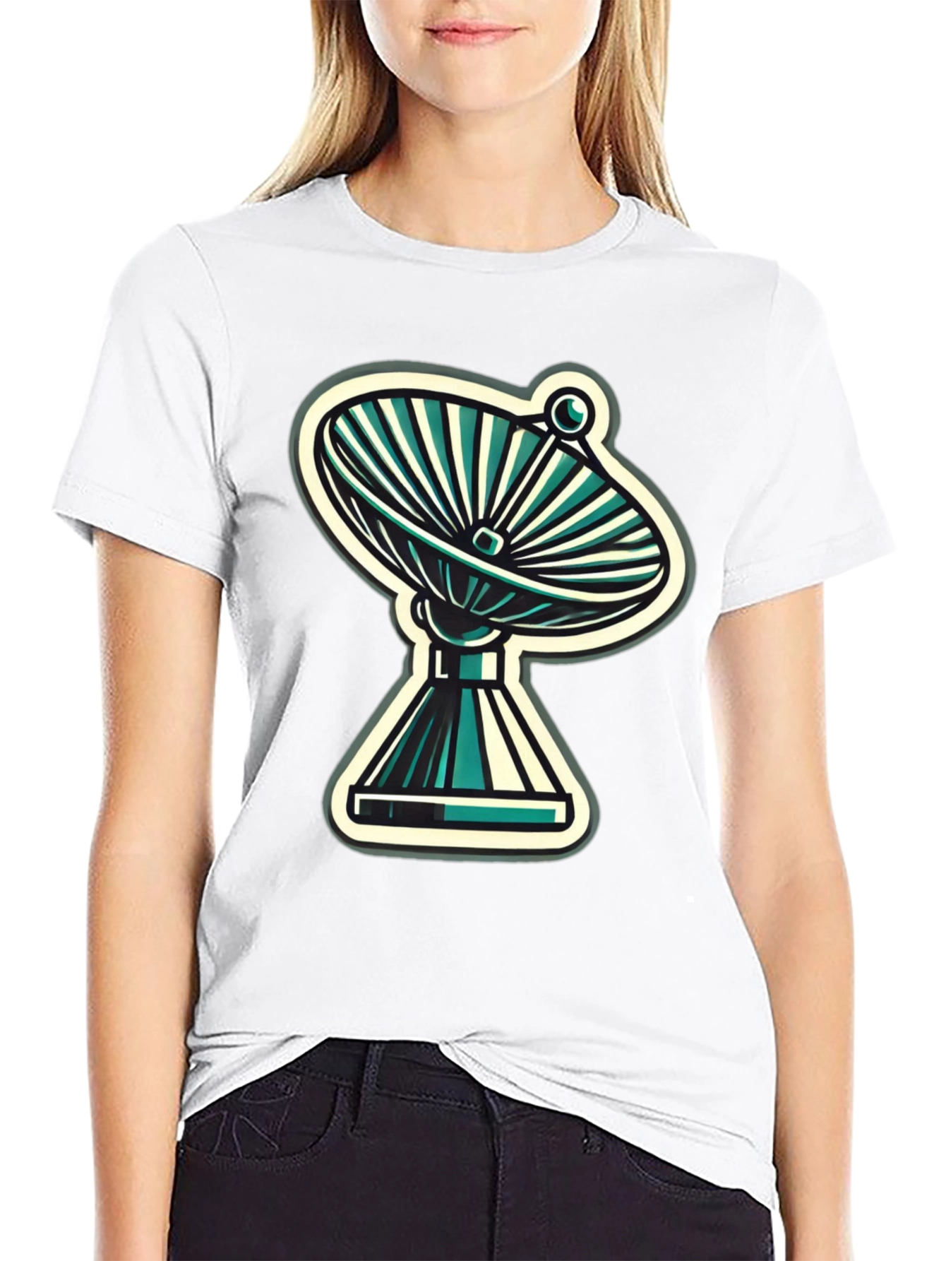 Retro Satellite Dish Graphic Tee