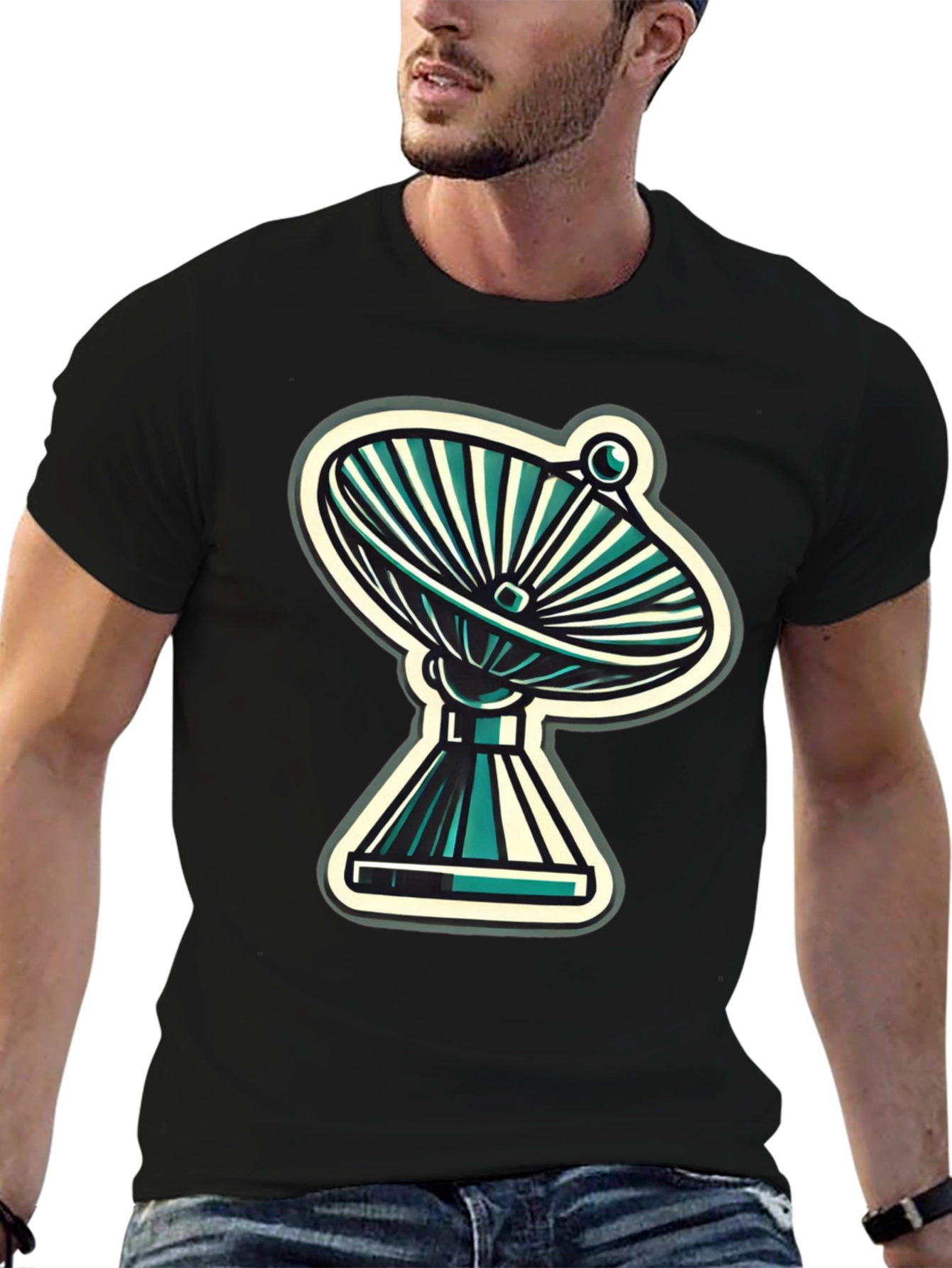 Retro Satellite Dish Graphic Tee