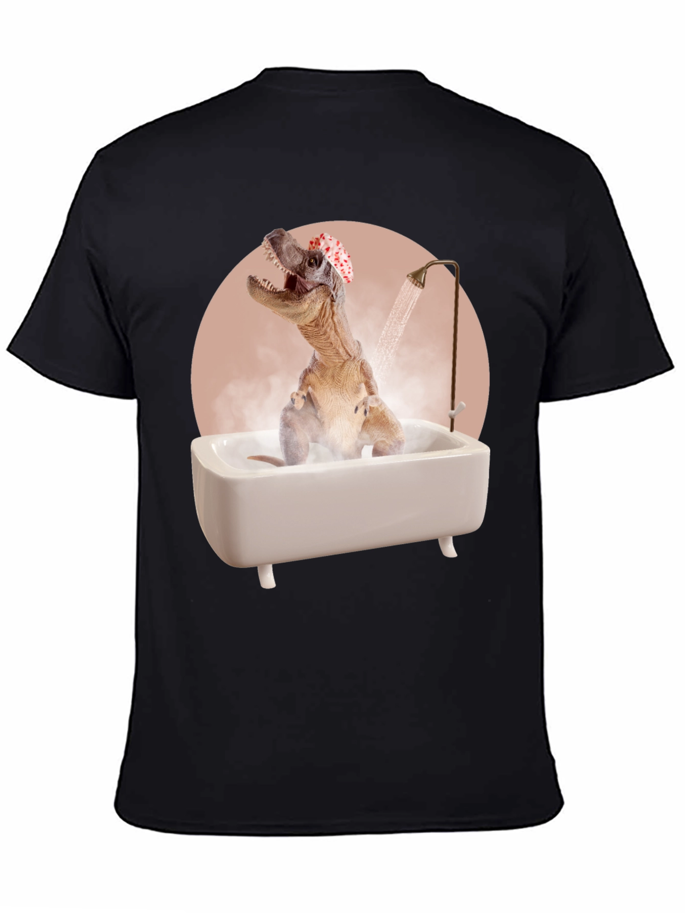 Dino Bath T-Shirt - Funny T-Rex in Tub Tee