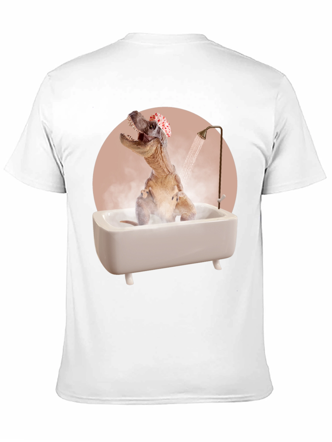Dino Bath T-Shirt - Funny T-Rex in Tub Tee