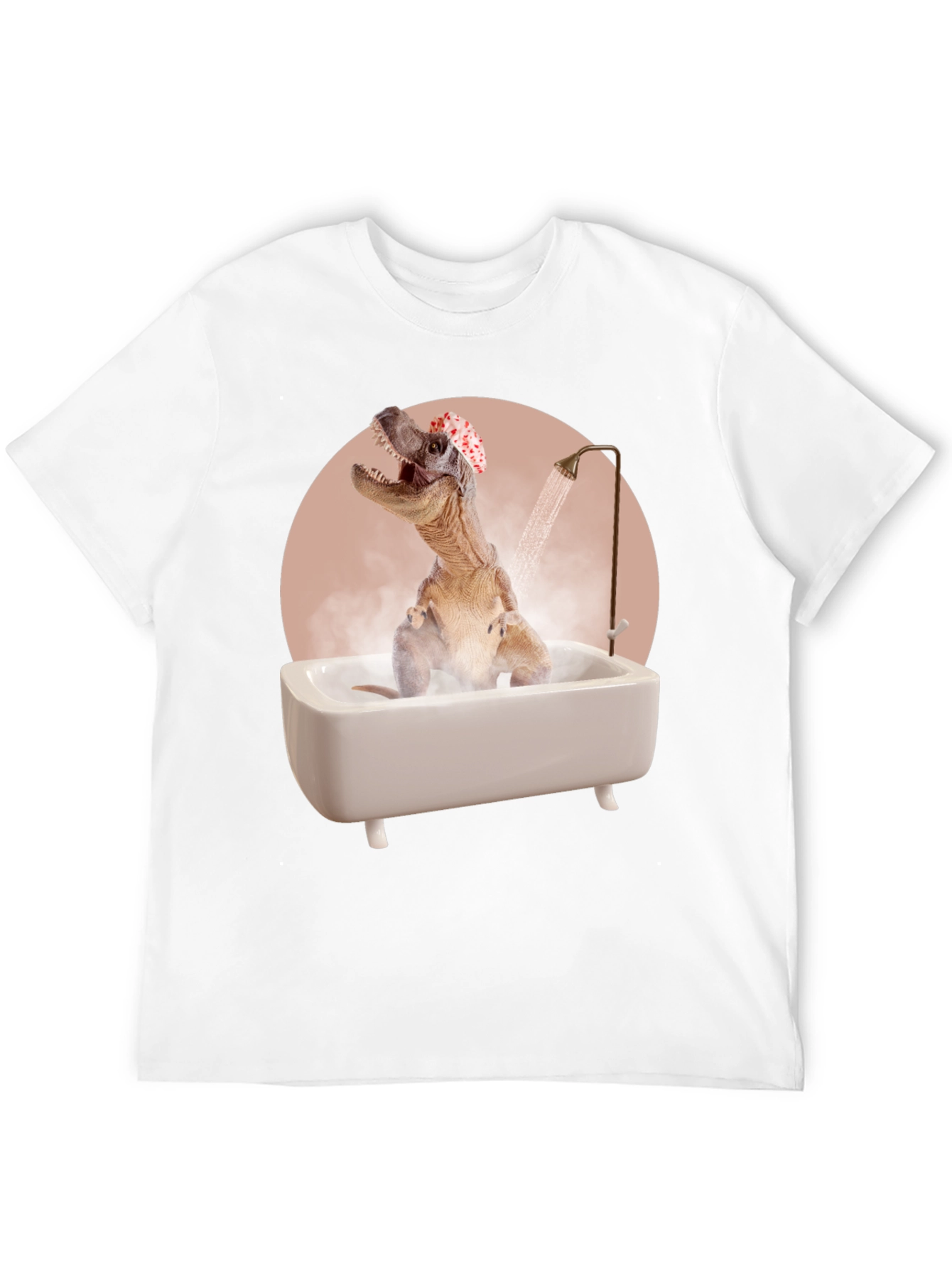 Dino Bath T-Shirt - Funny T-Rex in Tub Tee