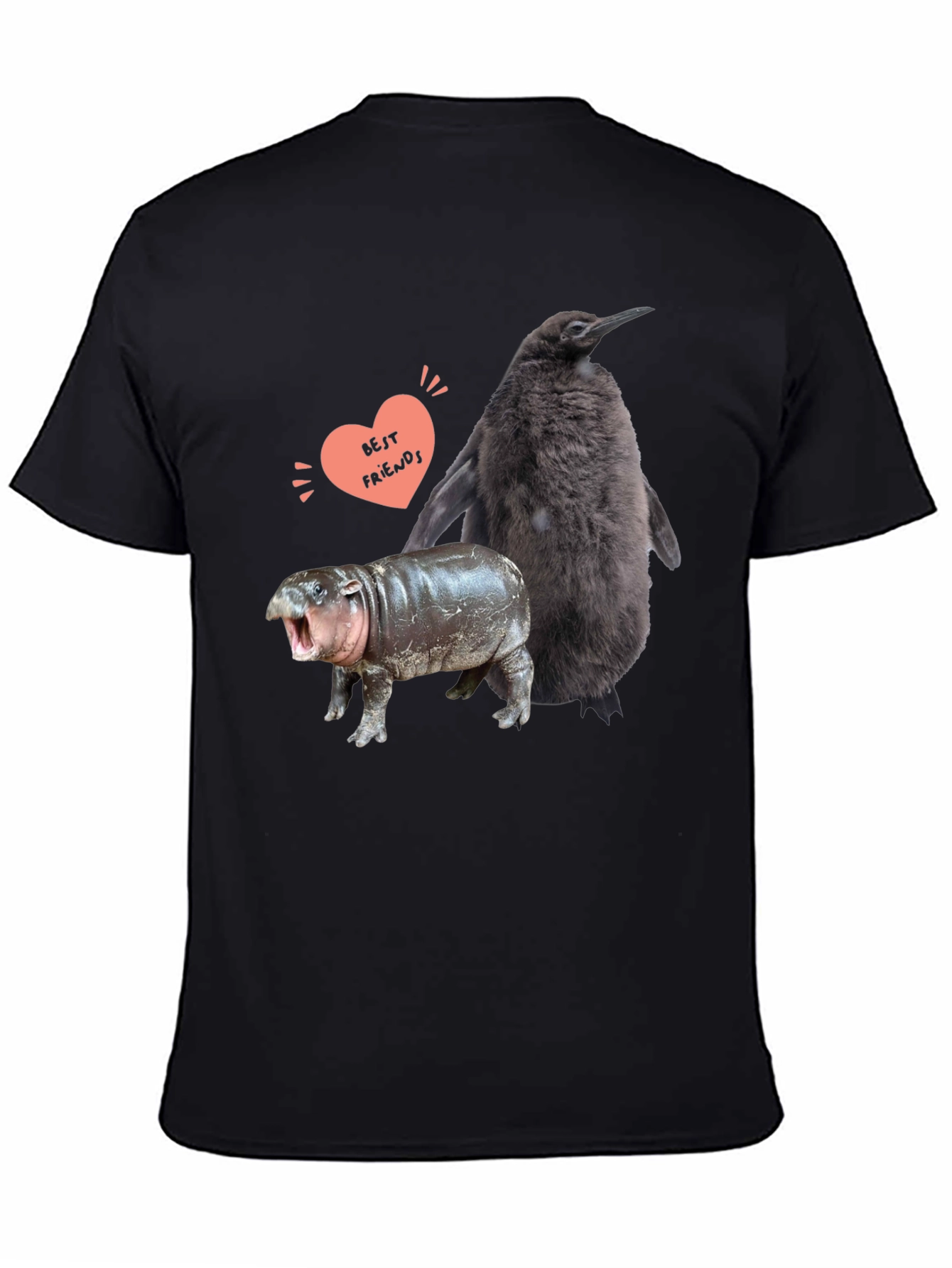 Penguin Hippo Best Friends Graphic Tee