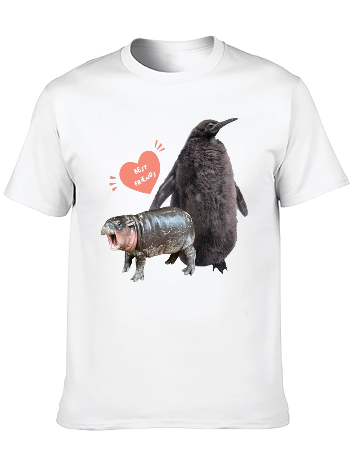 Penguin Hippo Best Friends Graphic Tee