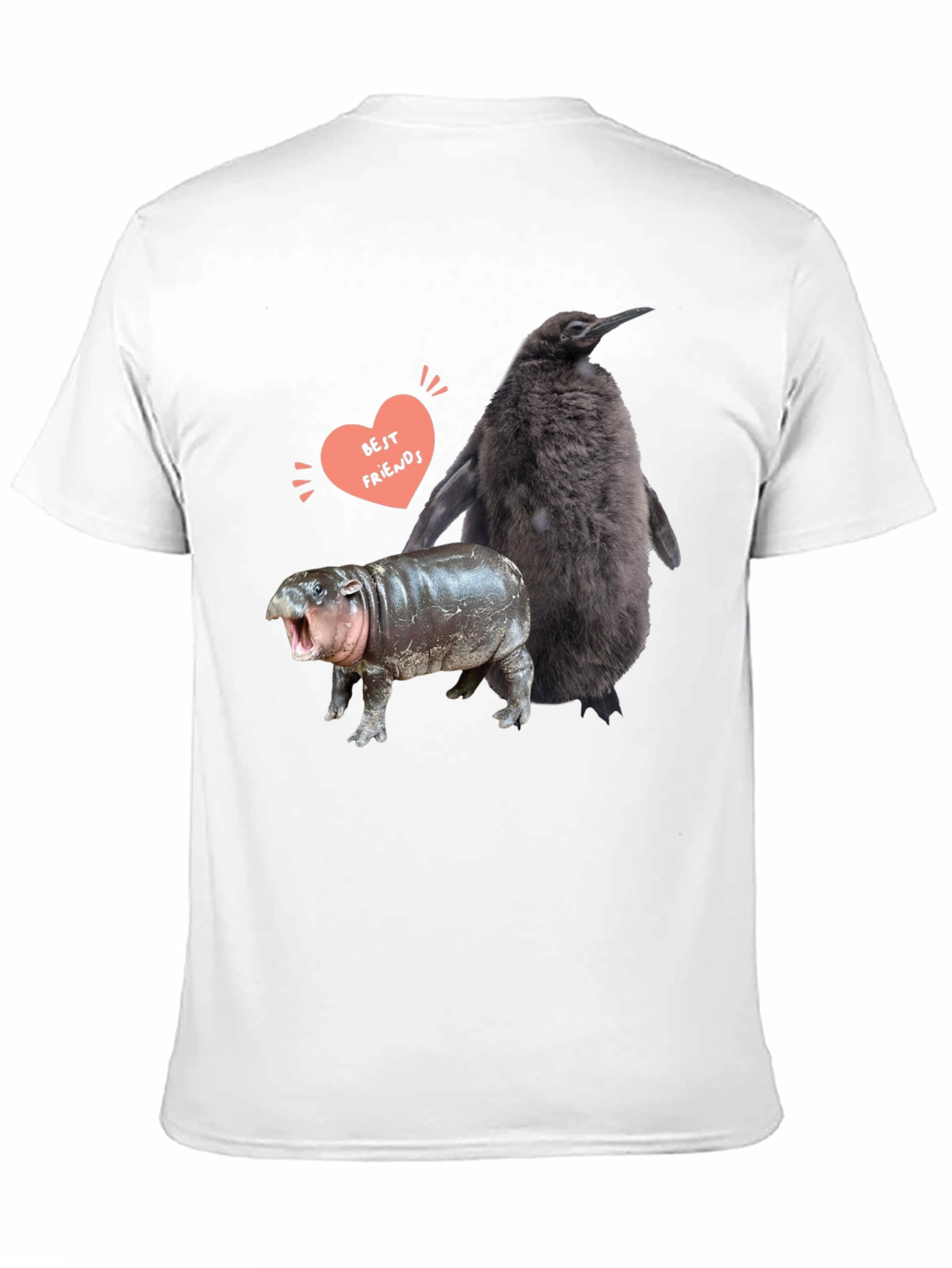 Penguin Hippo Best Friends Graphic Tee