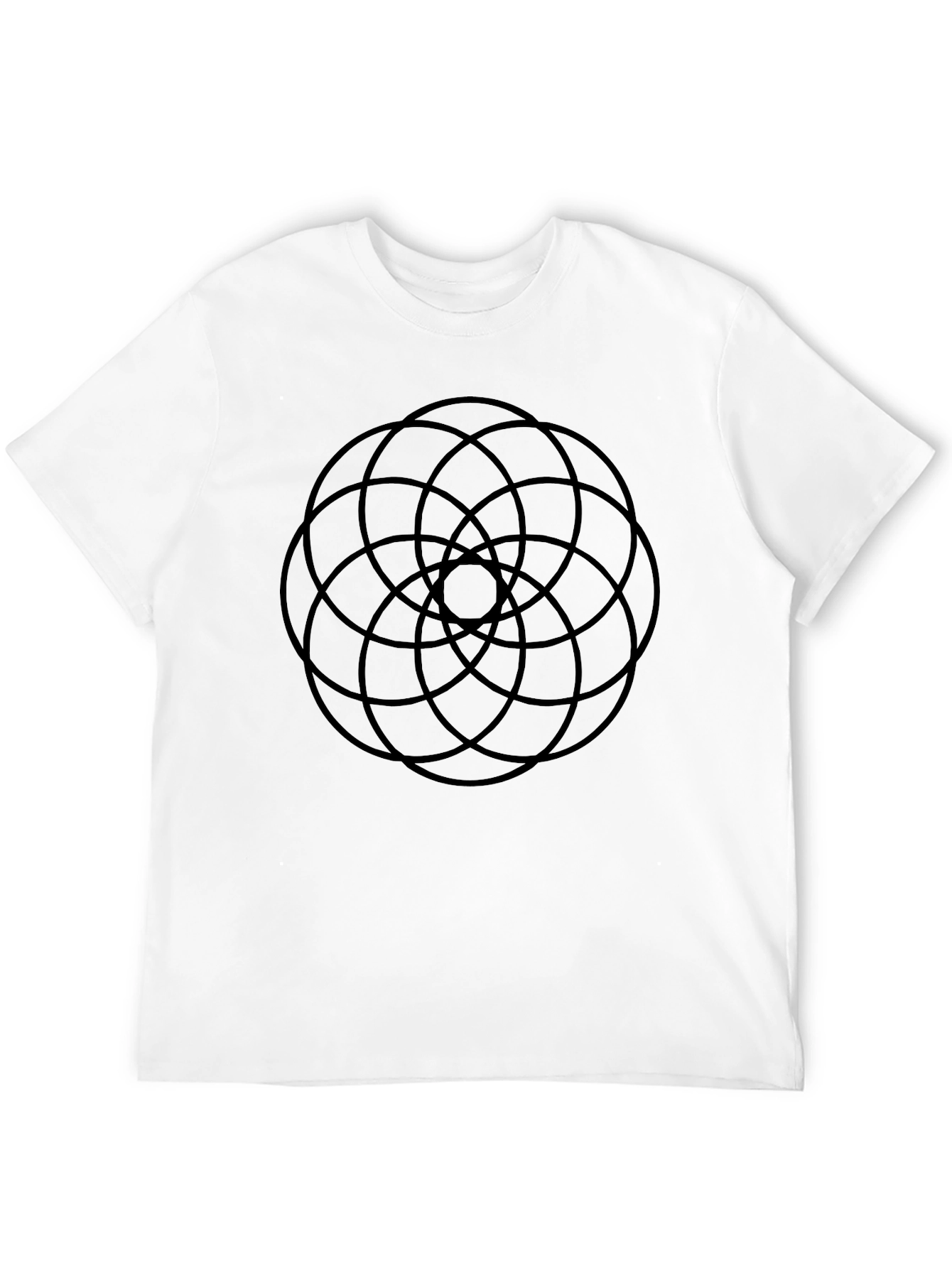 Geometric Circle T-Shirt - Modern Design Casual Wear