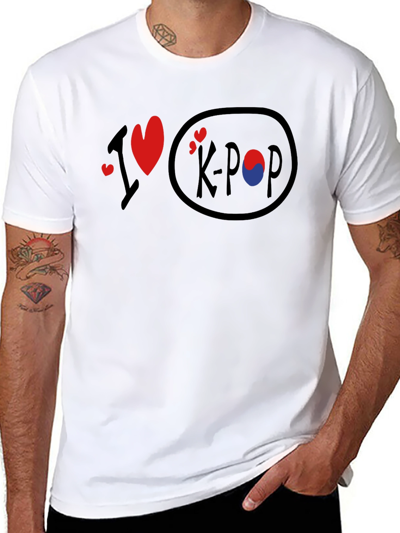 I Heart K-Pop Black T-Shirt