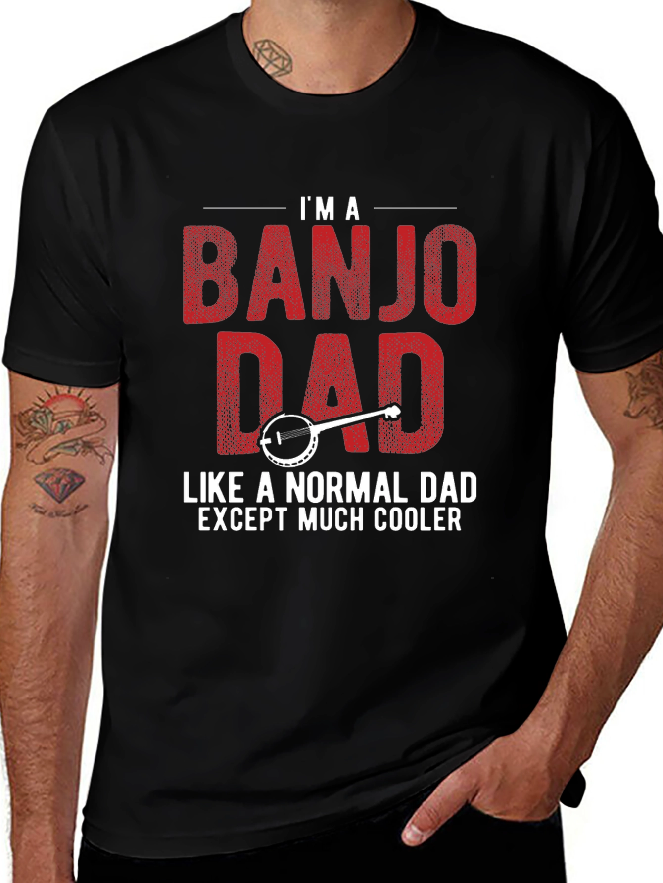 Banjo Dad Graphic T-Shirt - Cool Dad Gift