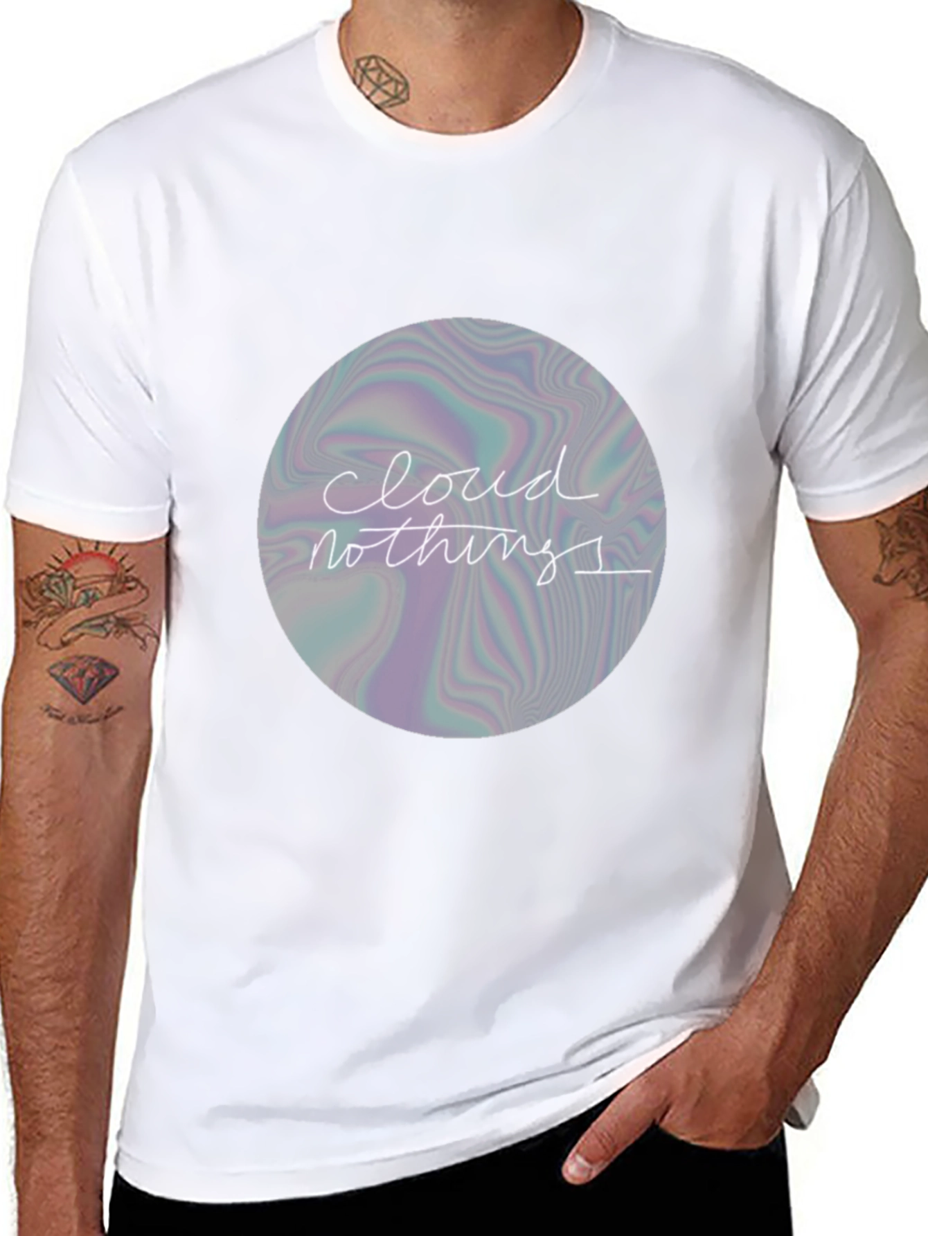 Cloud Nothings Graphic Print Black T-Shirt