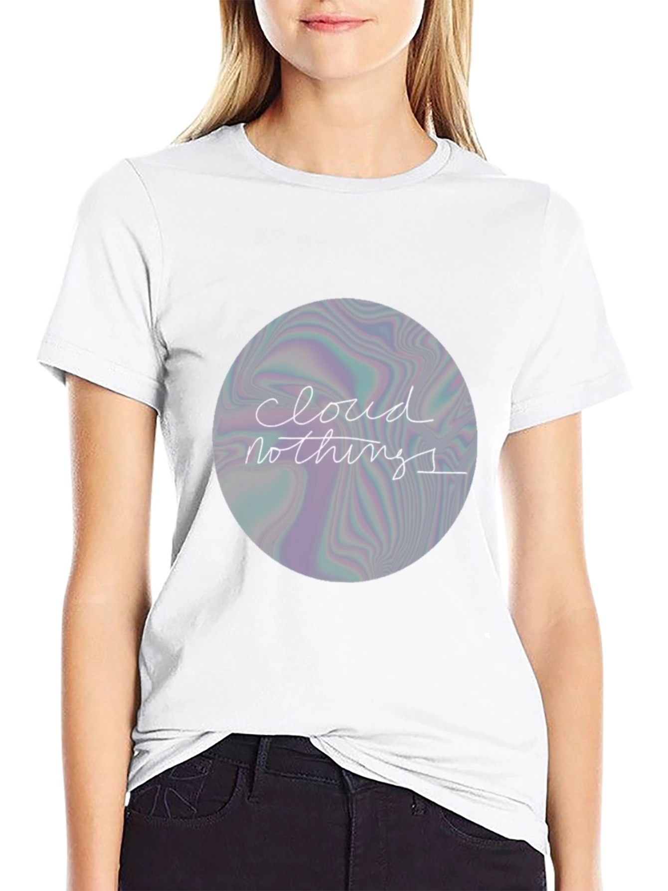 Cloud Nothings Graphic Print Black T-Shirt