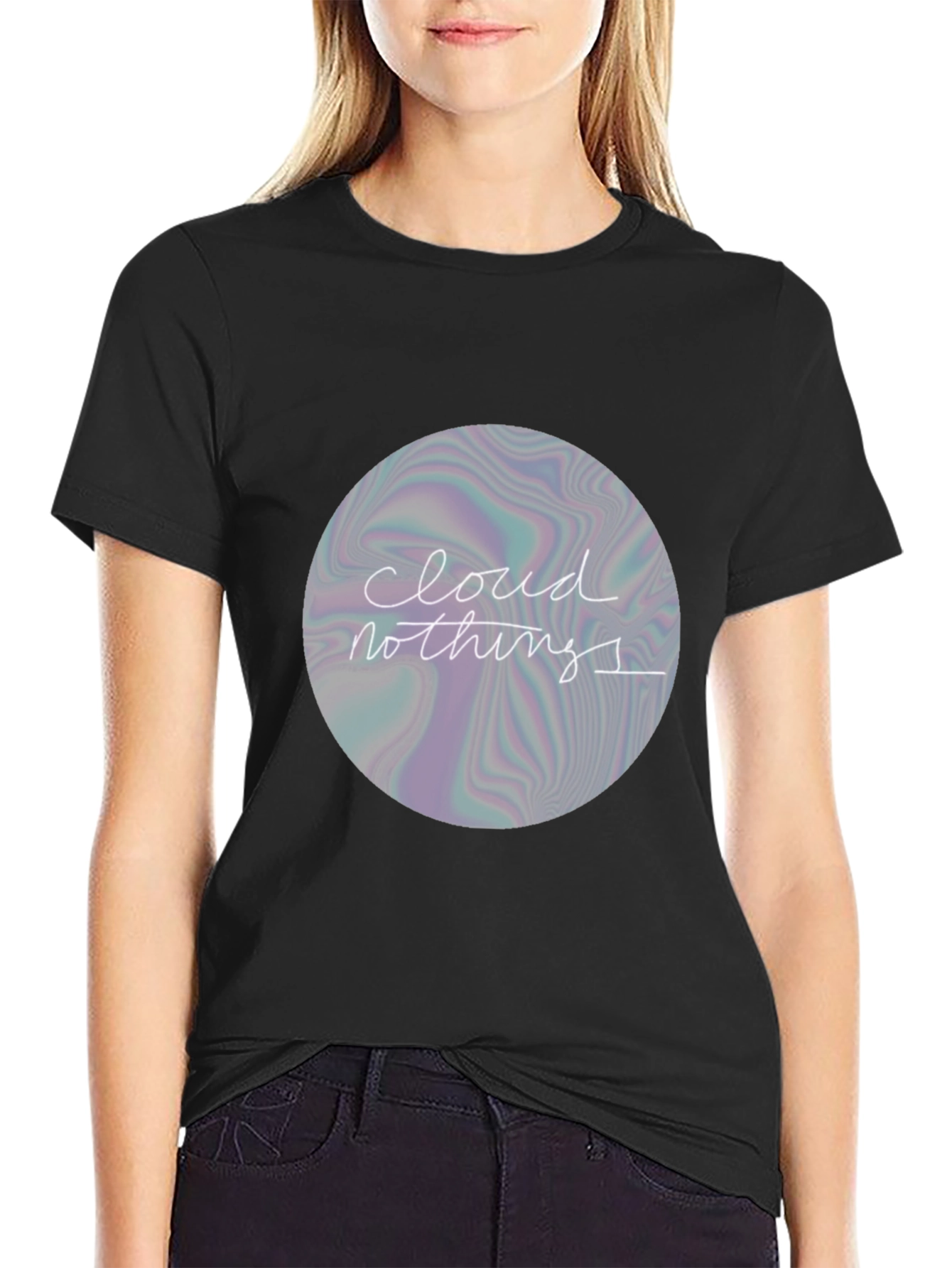 Cloud Nothings Graphic Print Black T-Shirt