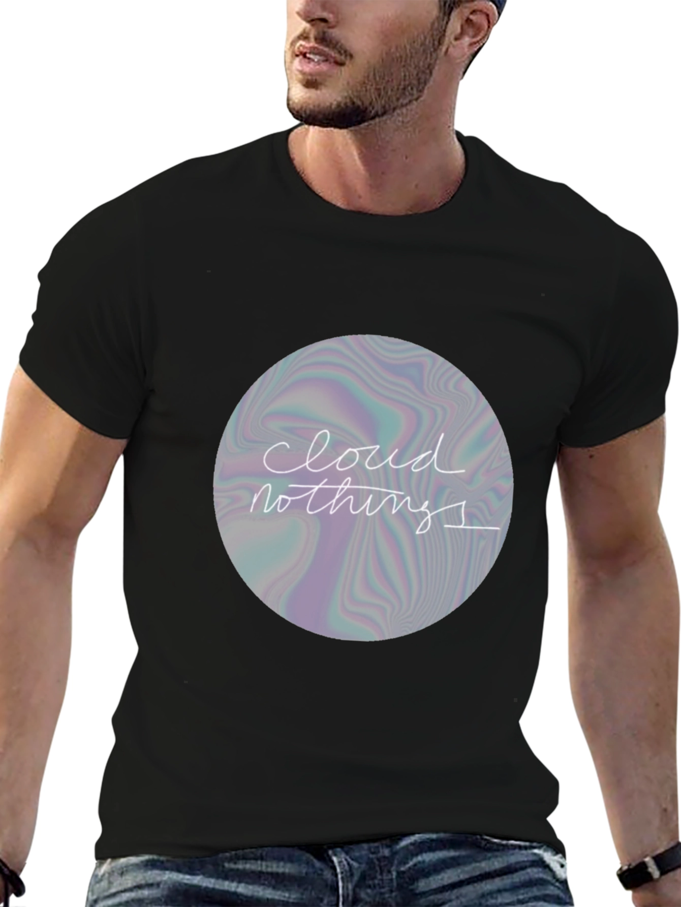 Cloud Nothings Graphic Print Black T-Shirt