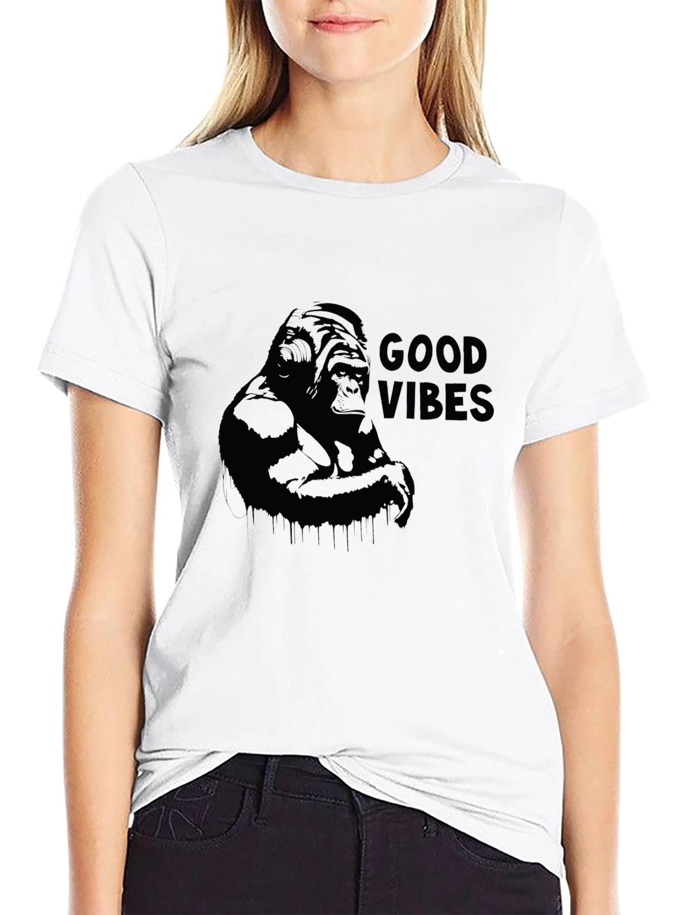 Good Vibes Gorilla Graphic T-Shirt