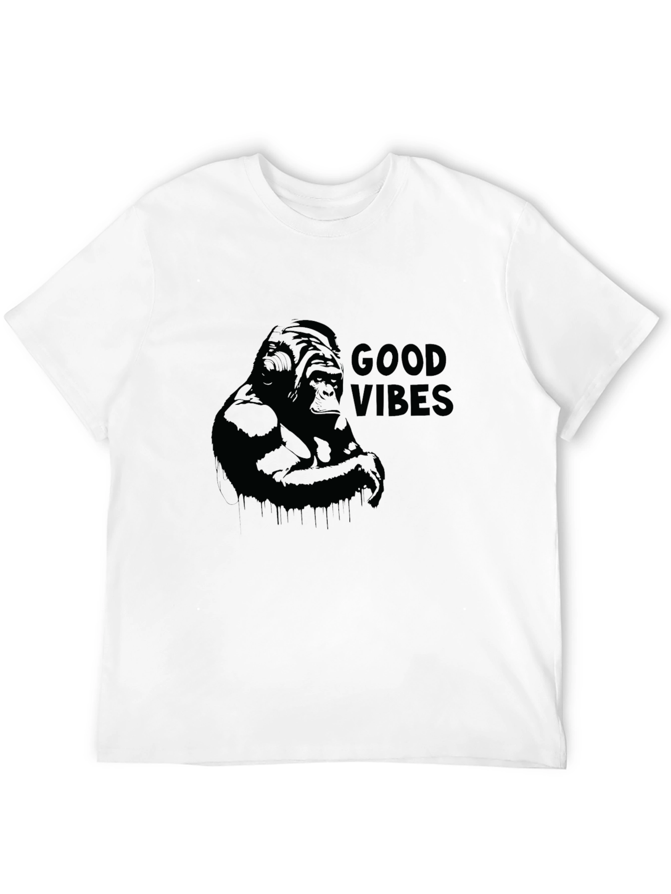 Good Vibes Gorilla Graphic T-Shirt