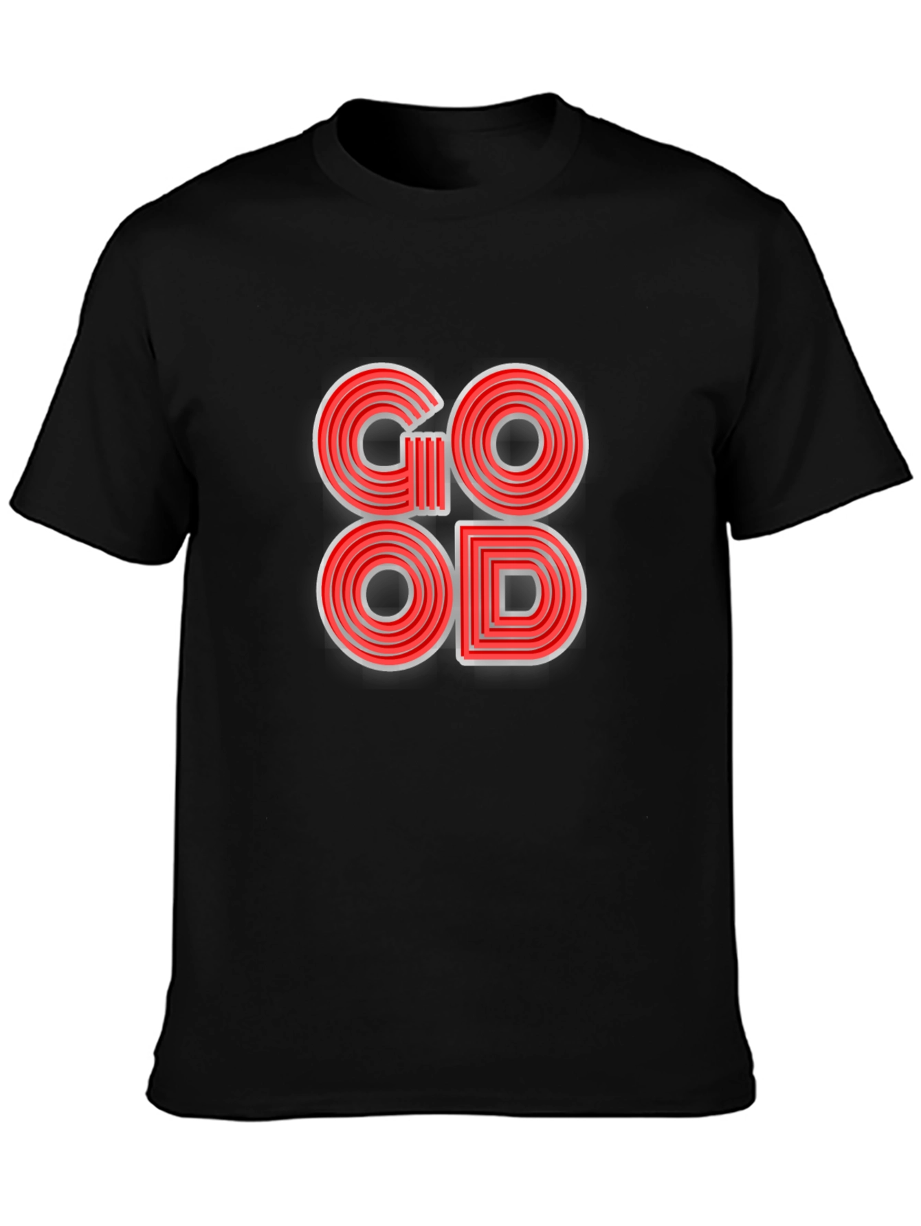Stylish GOOD Graphic T-Shirt - Black