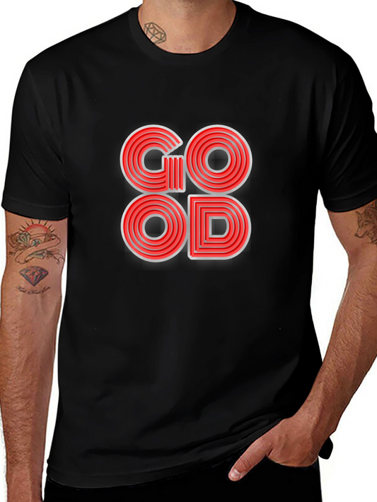 Stylish GOOD Graphic T-Shirt - Black