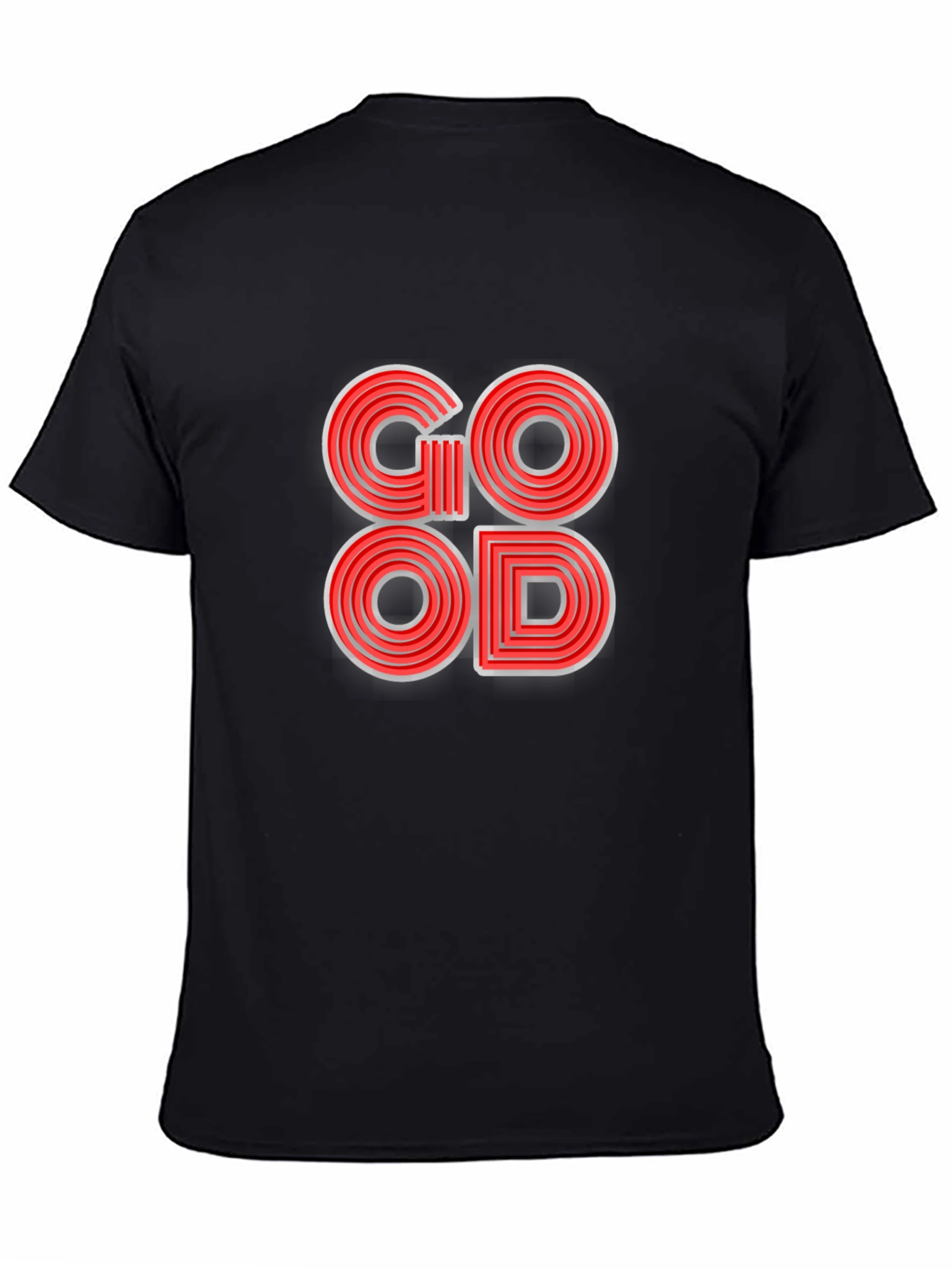 Stylish GOOD Graphic T-Shirt - Black