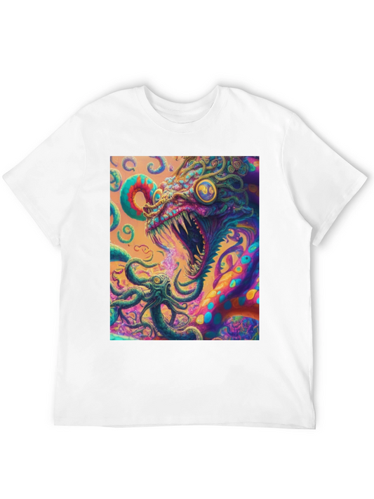 Psychedelic Monster Graphic Tee - Unleash the Beast