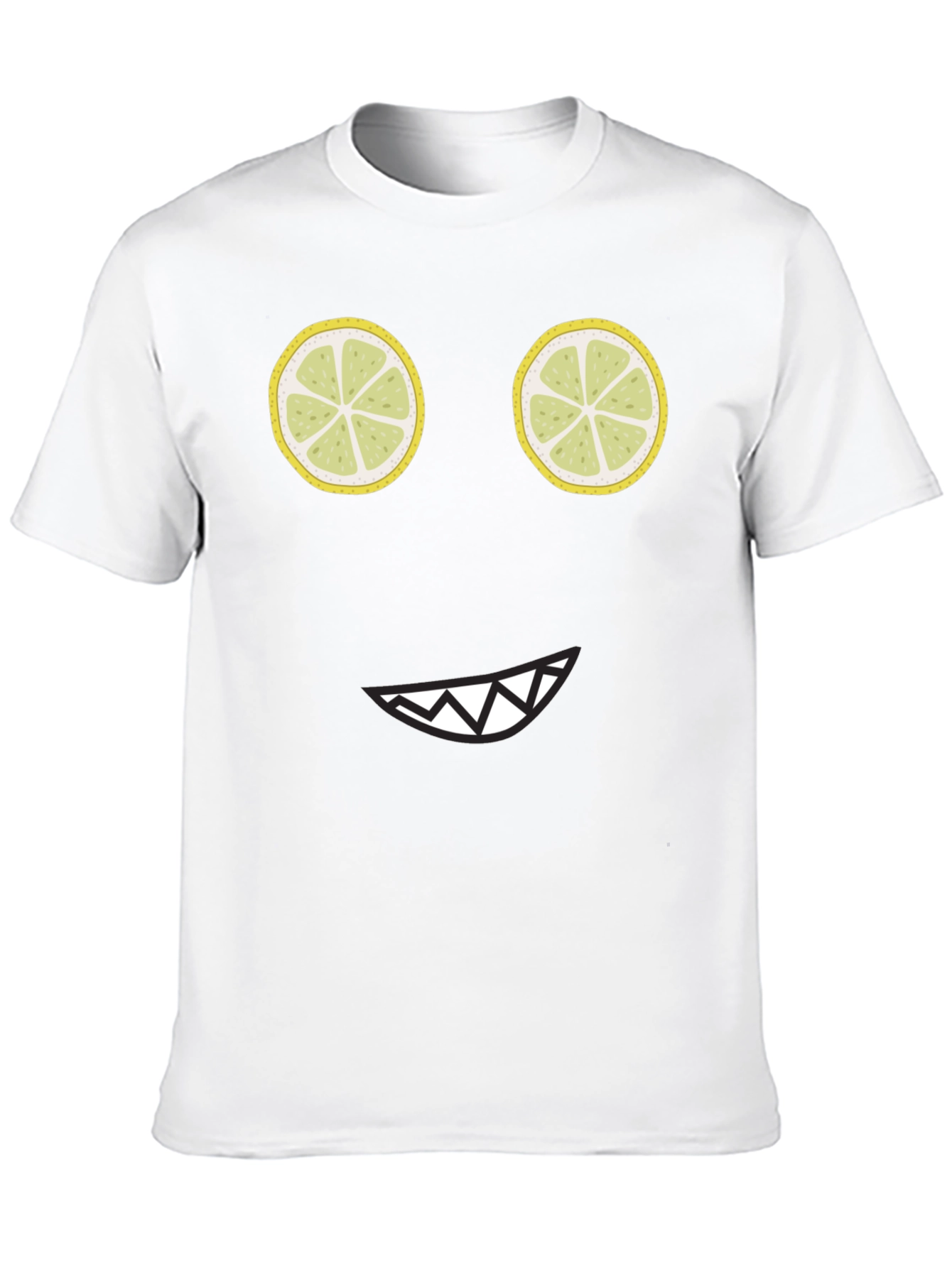 Funny Lemon Face Black T-Shirt