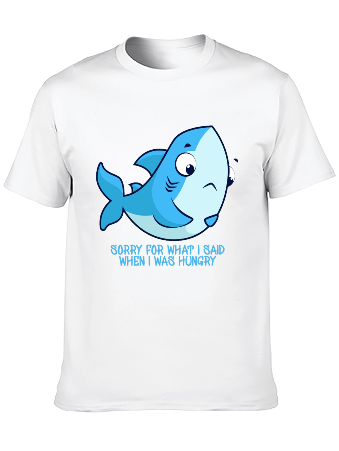 Hungry Shark Graphic Tee - Black Cotton T-Shirt