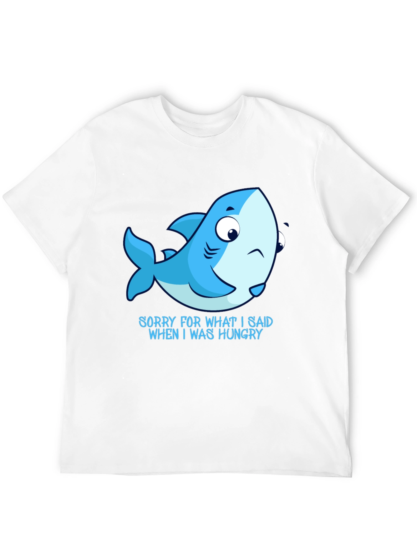 Hungry Shark Graphic Tee - Black Cotton T-Shirt