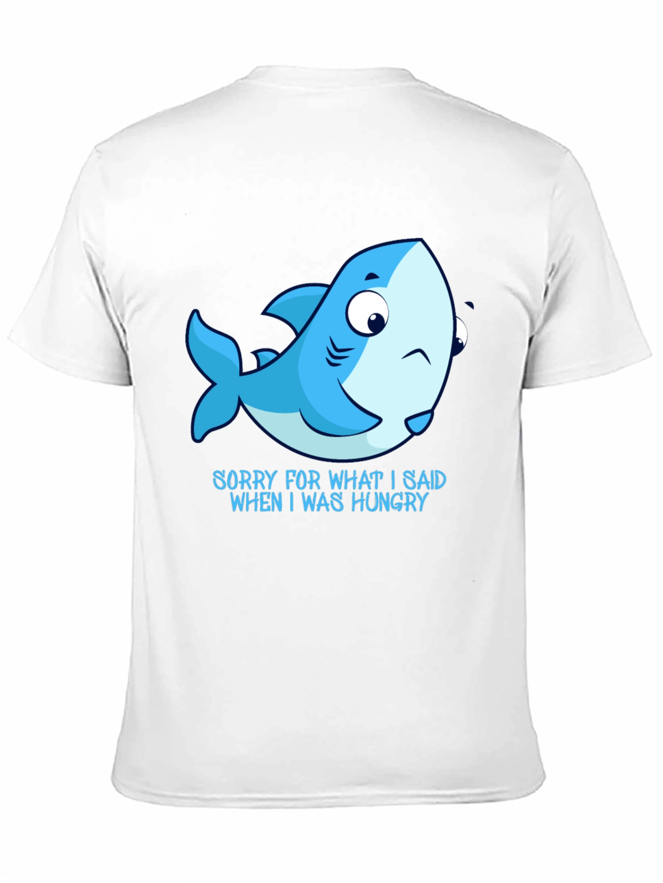 Hungry Shark Graphic Tee - Black Cotton T-Shirt