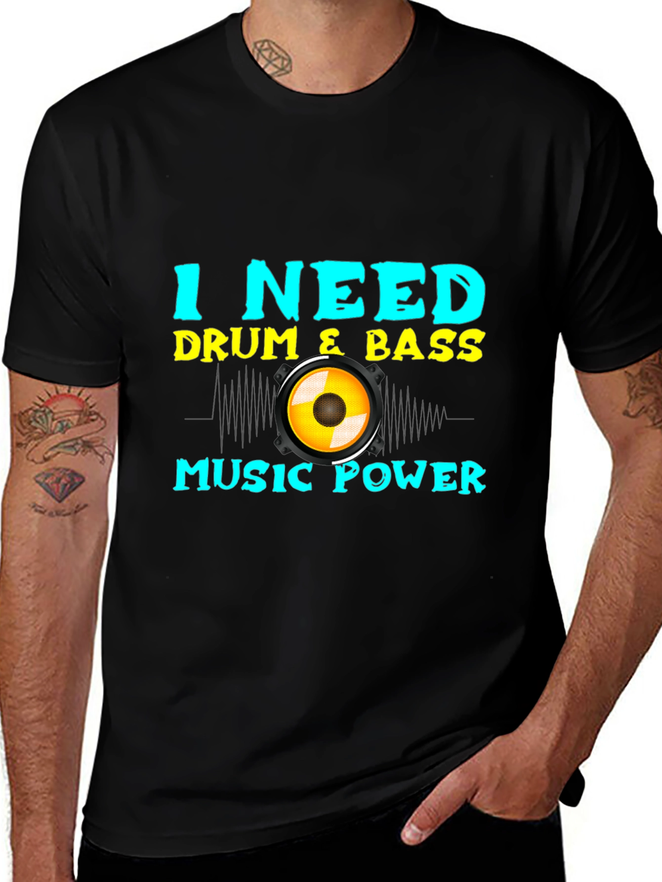 Drum & Bass Music Power T-Shirt