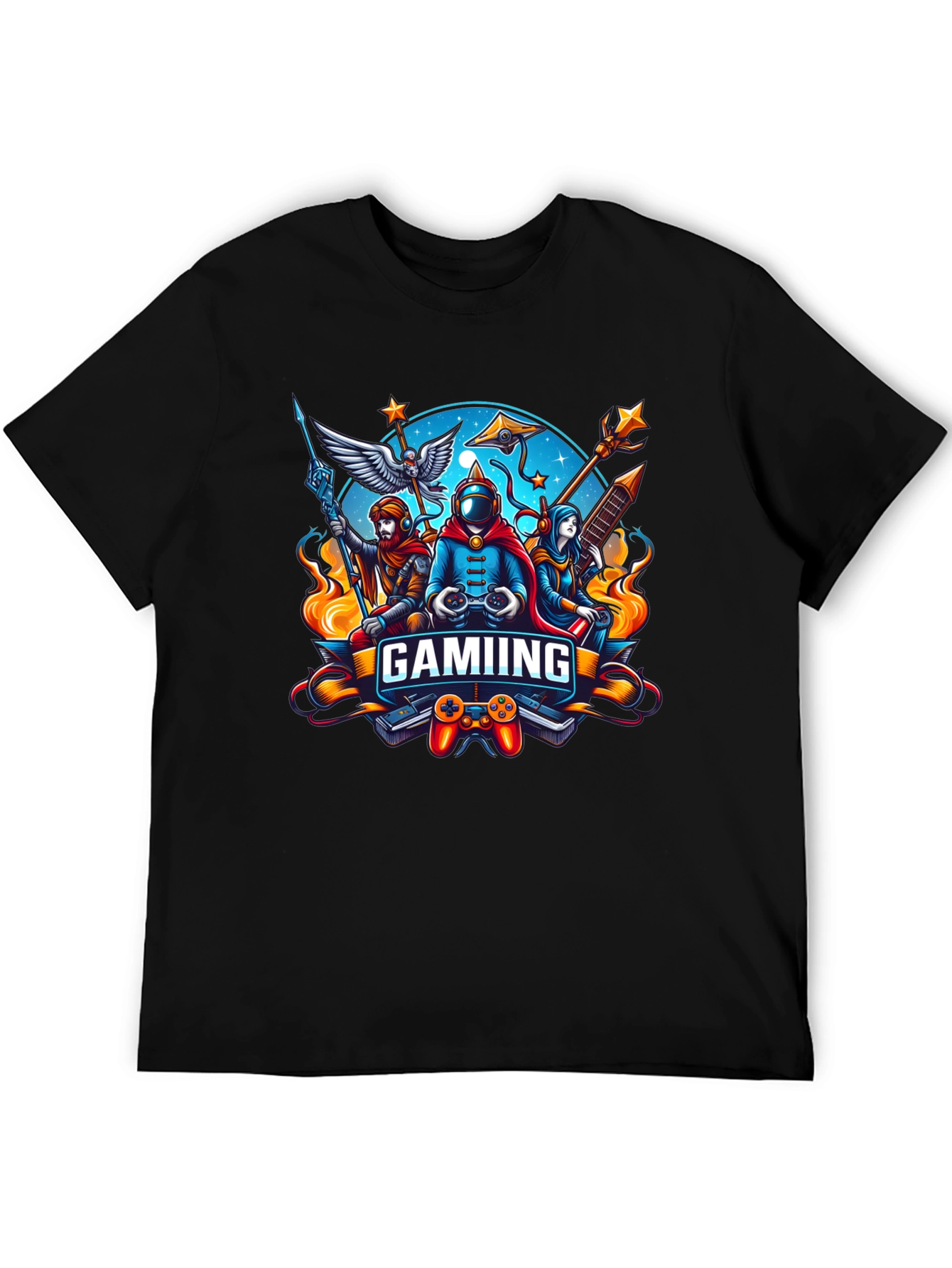 Gaming Graphic Black T-Shirt