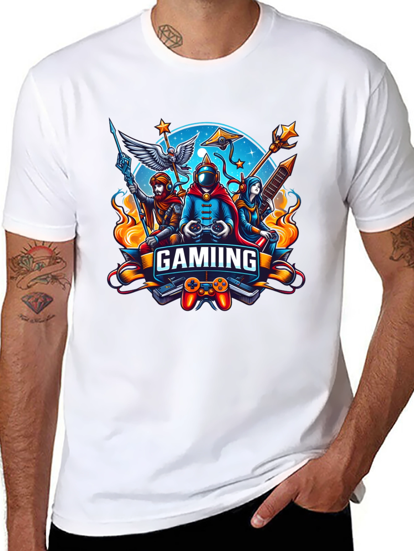 Gaming Graphic Black T-Shirt