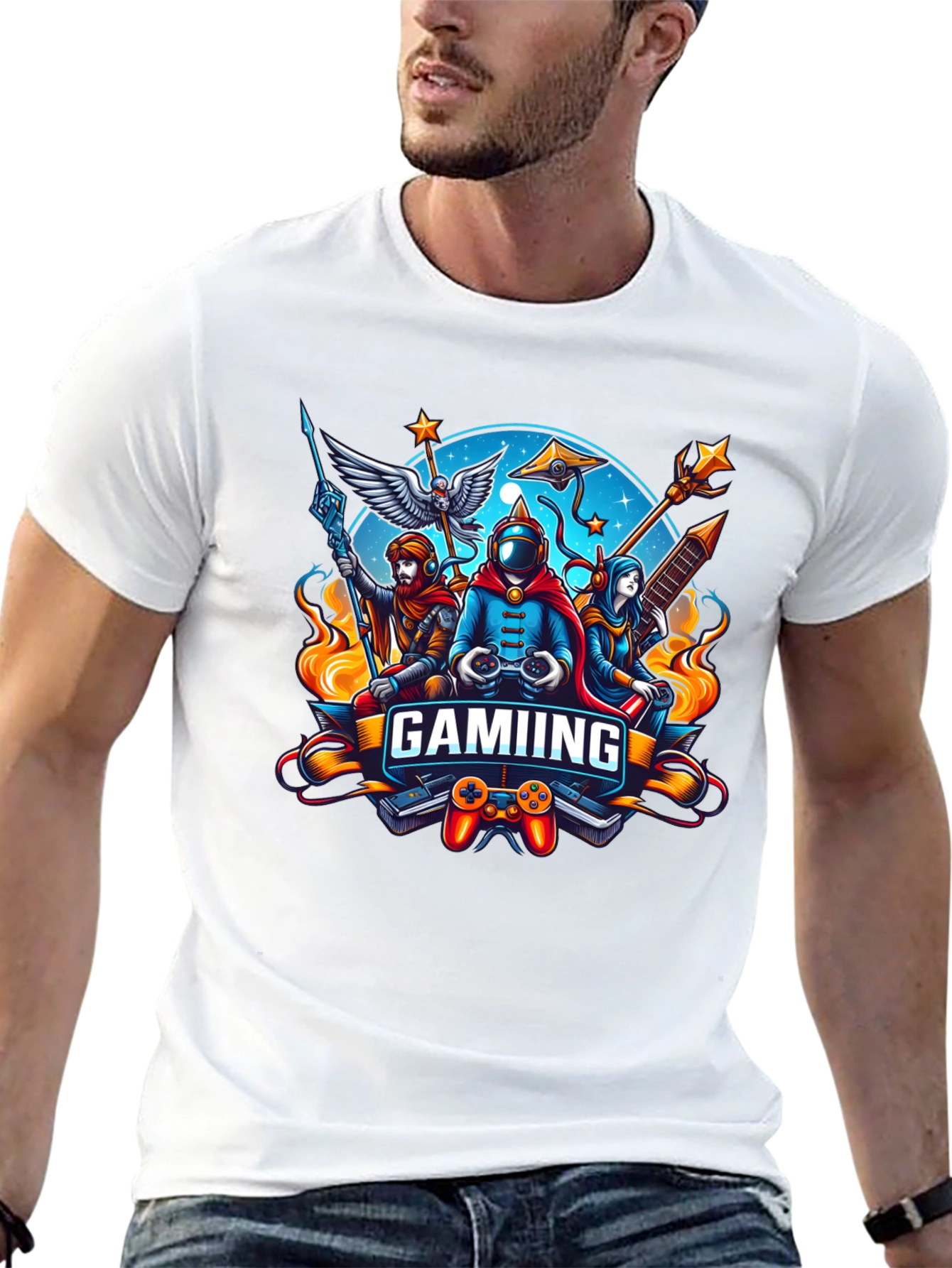 Gaming Graphic Black T-Shirt