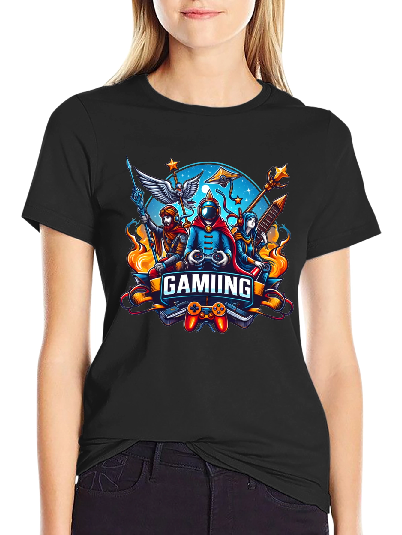 Gaming Graphic Black T-Shirt