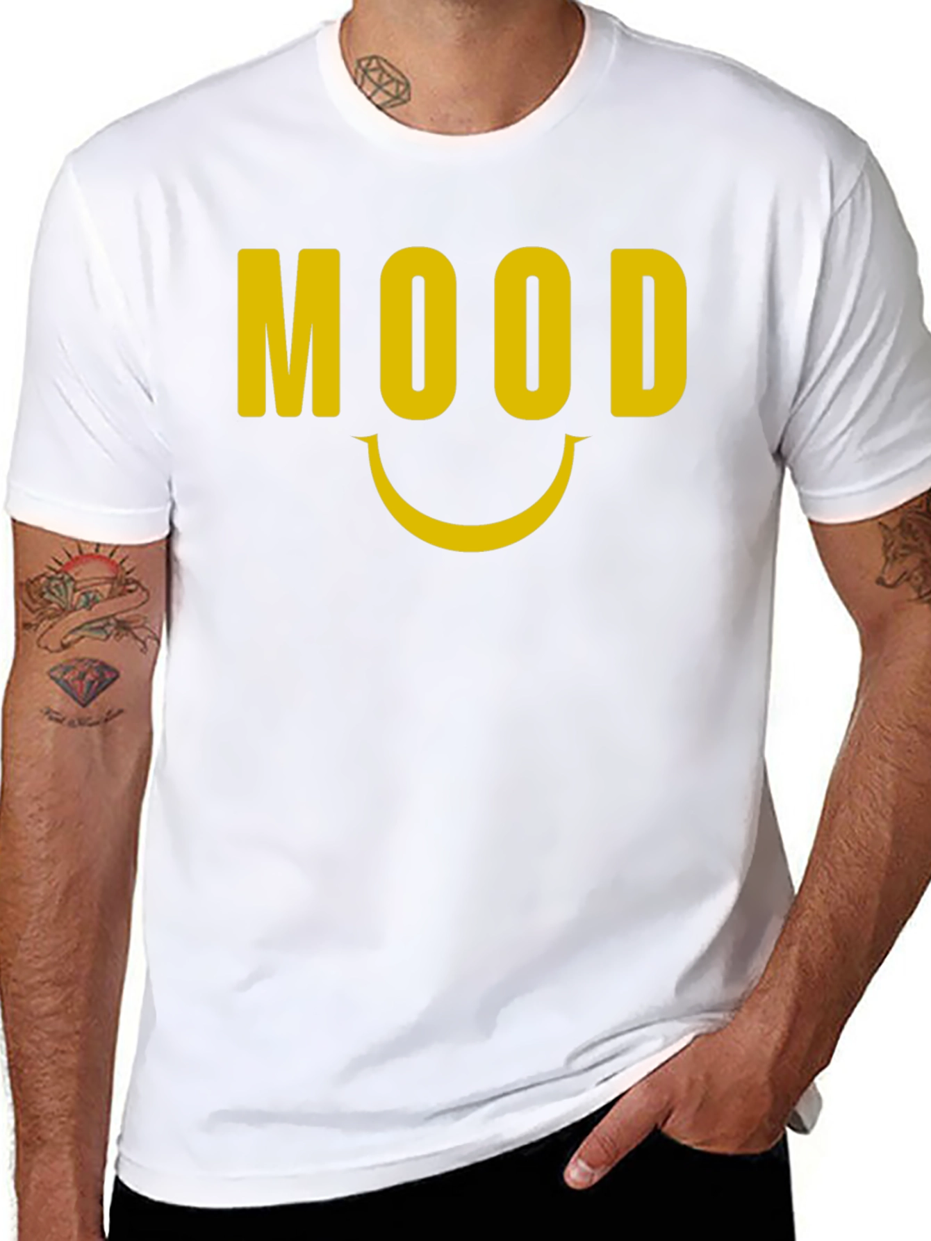 Mood Graphic Tee - Black Cotton Blend Comfort