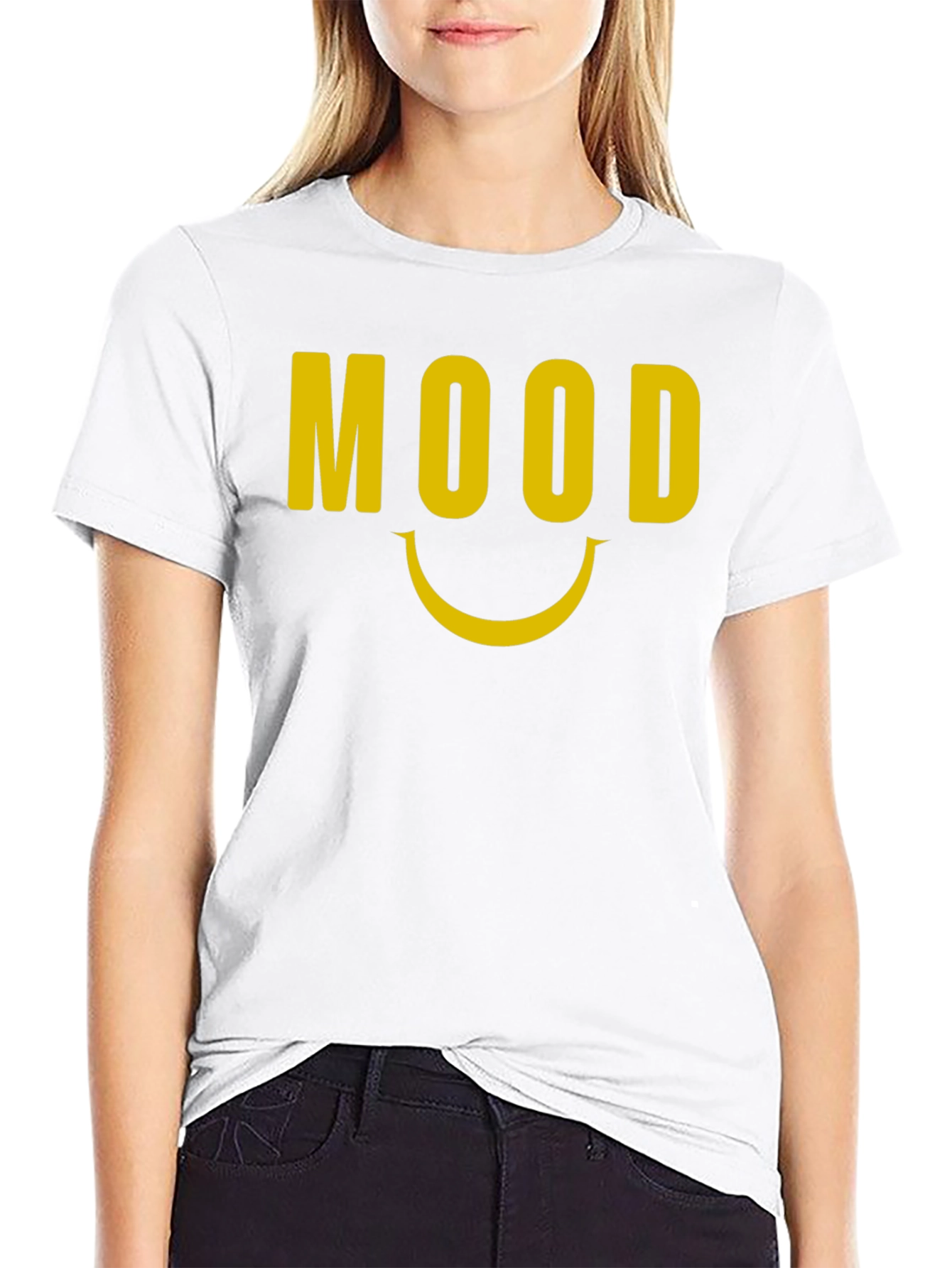 Mood Graphic Tee - Black Cotton Blend Comfort