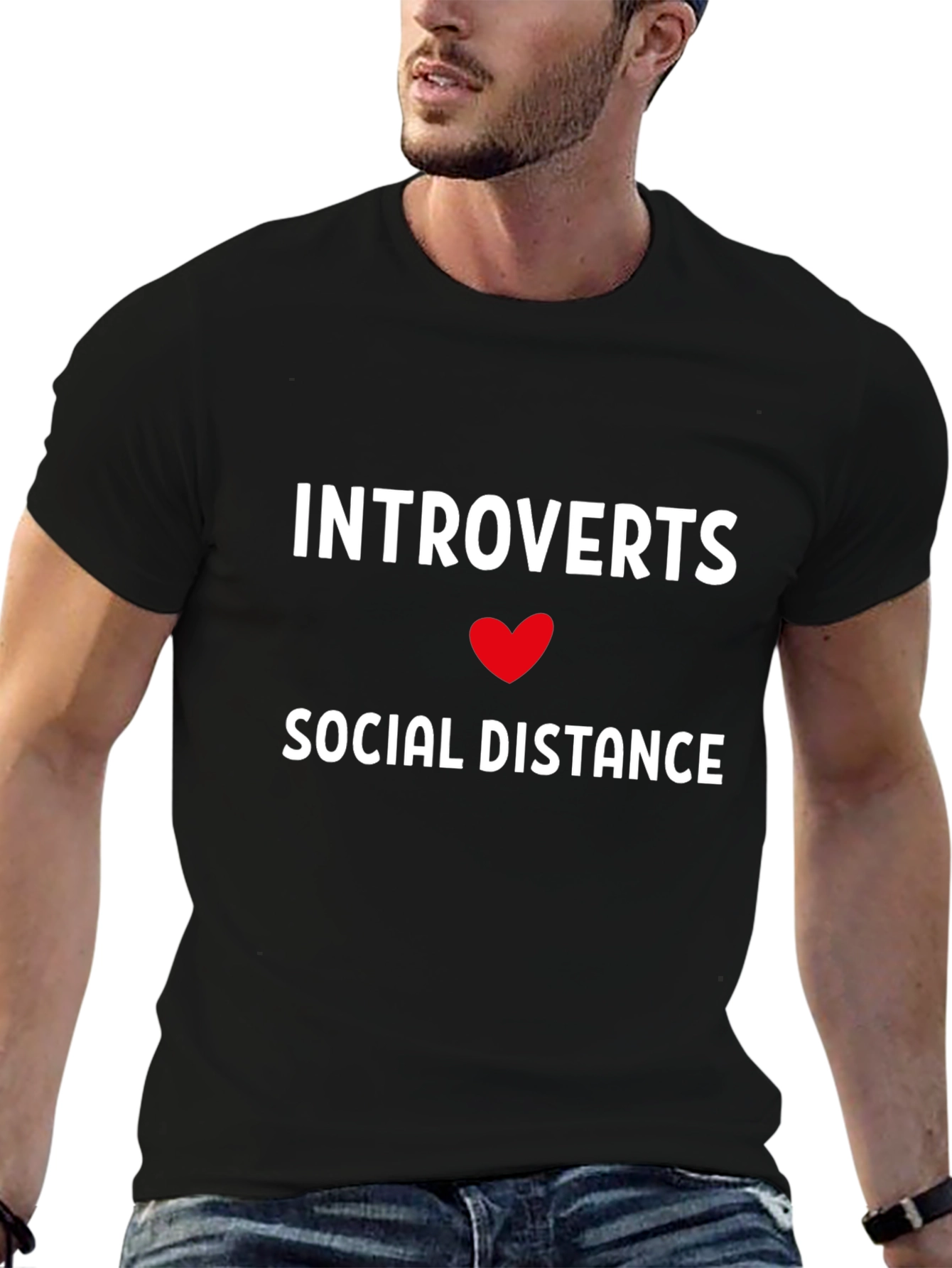 Introverts Social Distance Graphic Tee