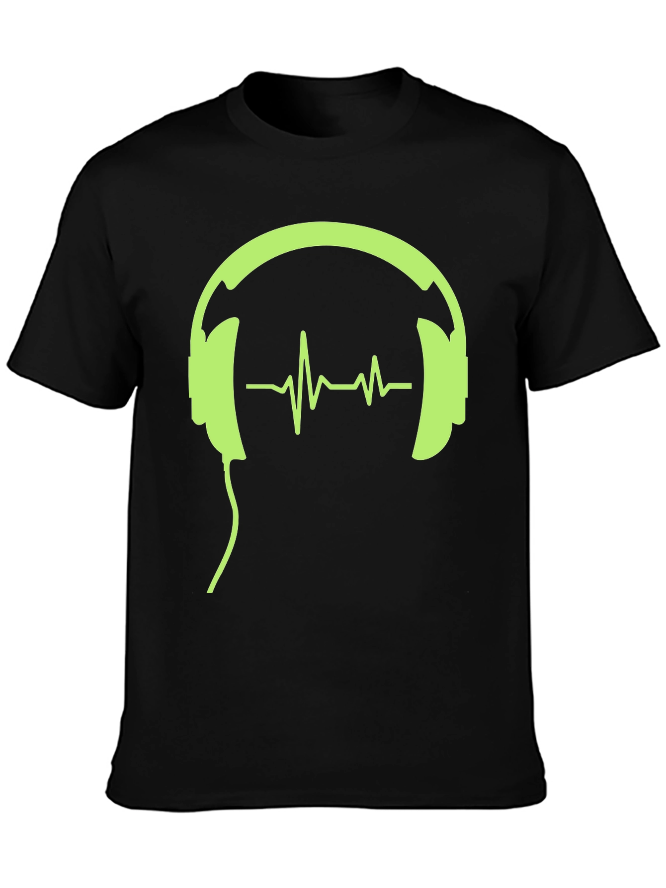 Headphones and Heartbeat Graphic Tee