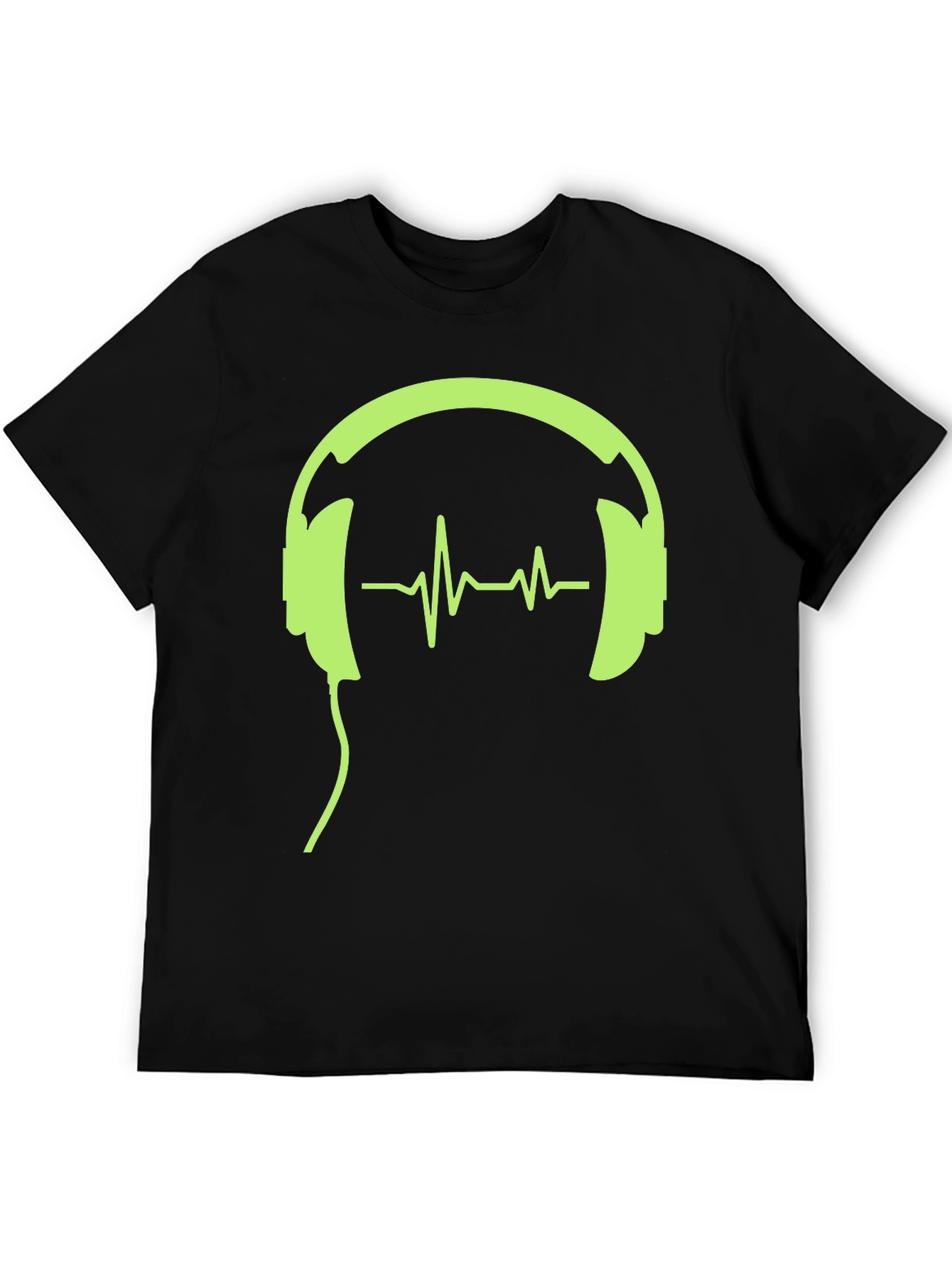 Headphones and Heartbeat Graphic Tee