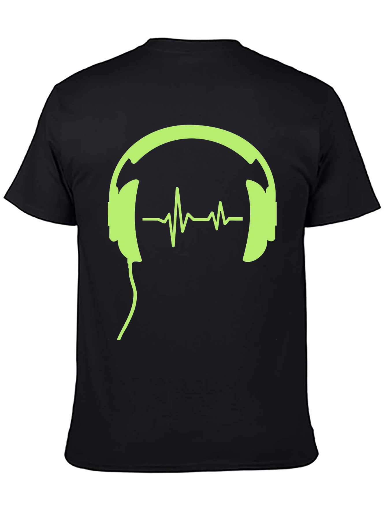 Headphones and Heartbeat Graphic Tee