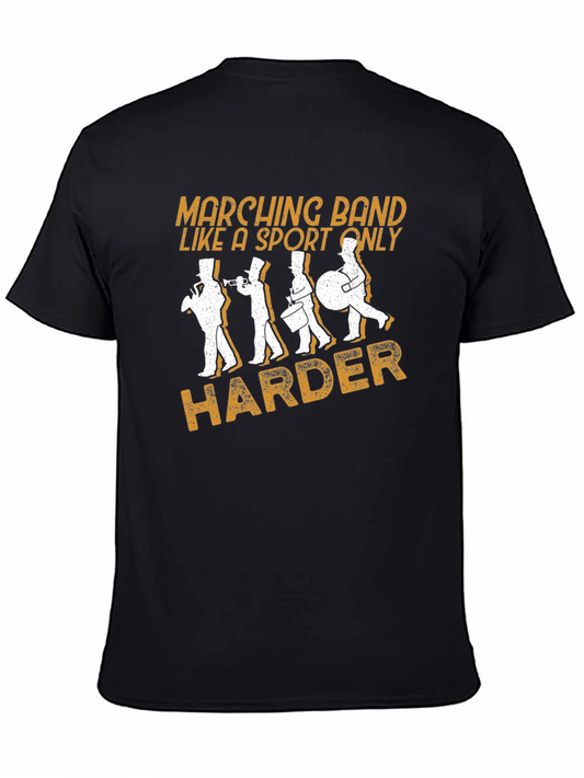 Marching Band Harder Black Graphic Tee