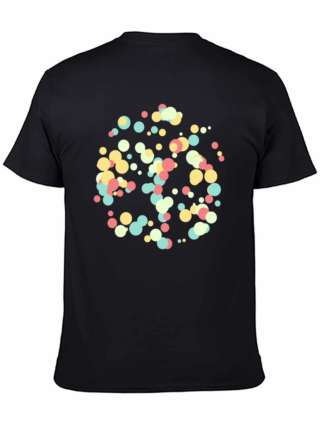 Abstract Dot Pattern Black T-Shirt