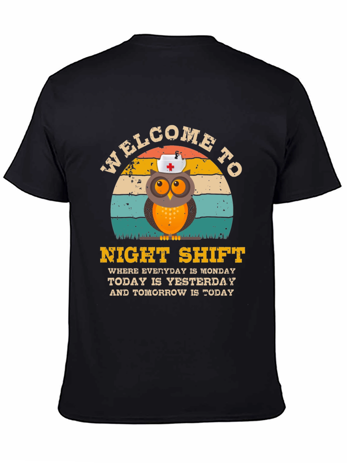 Night Shift Nurse Owl T-Shirt