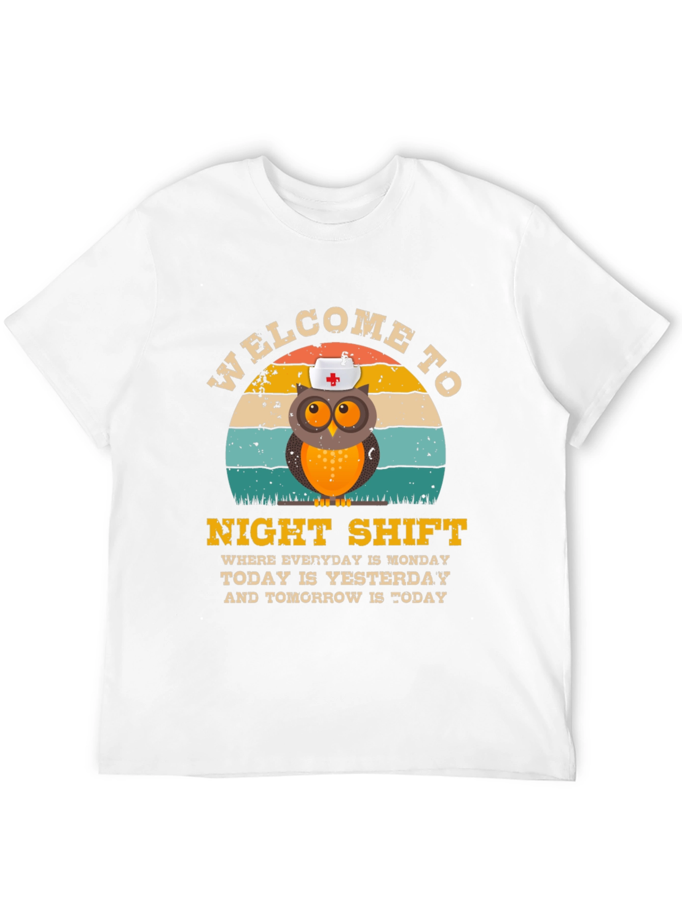 Night Shift Nurse Owl T-Shirt
