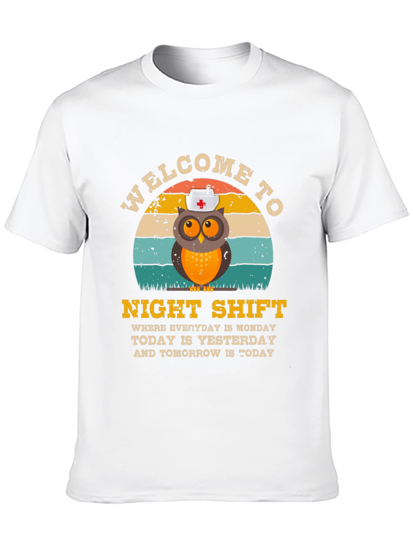 Night Shift Nurse Owl T-Shirt