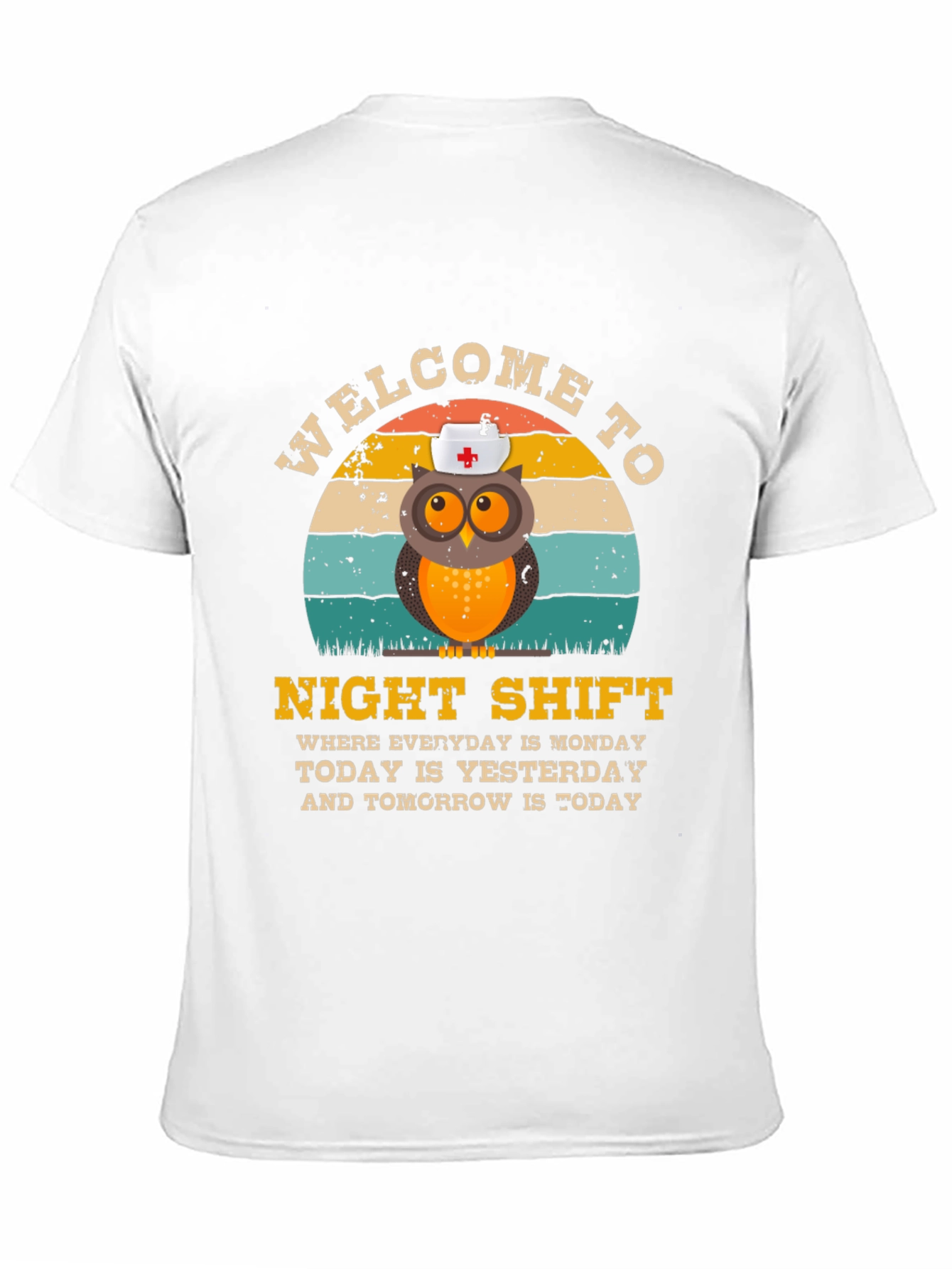Night Shift Nurse Owl T-Shirt