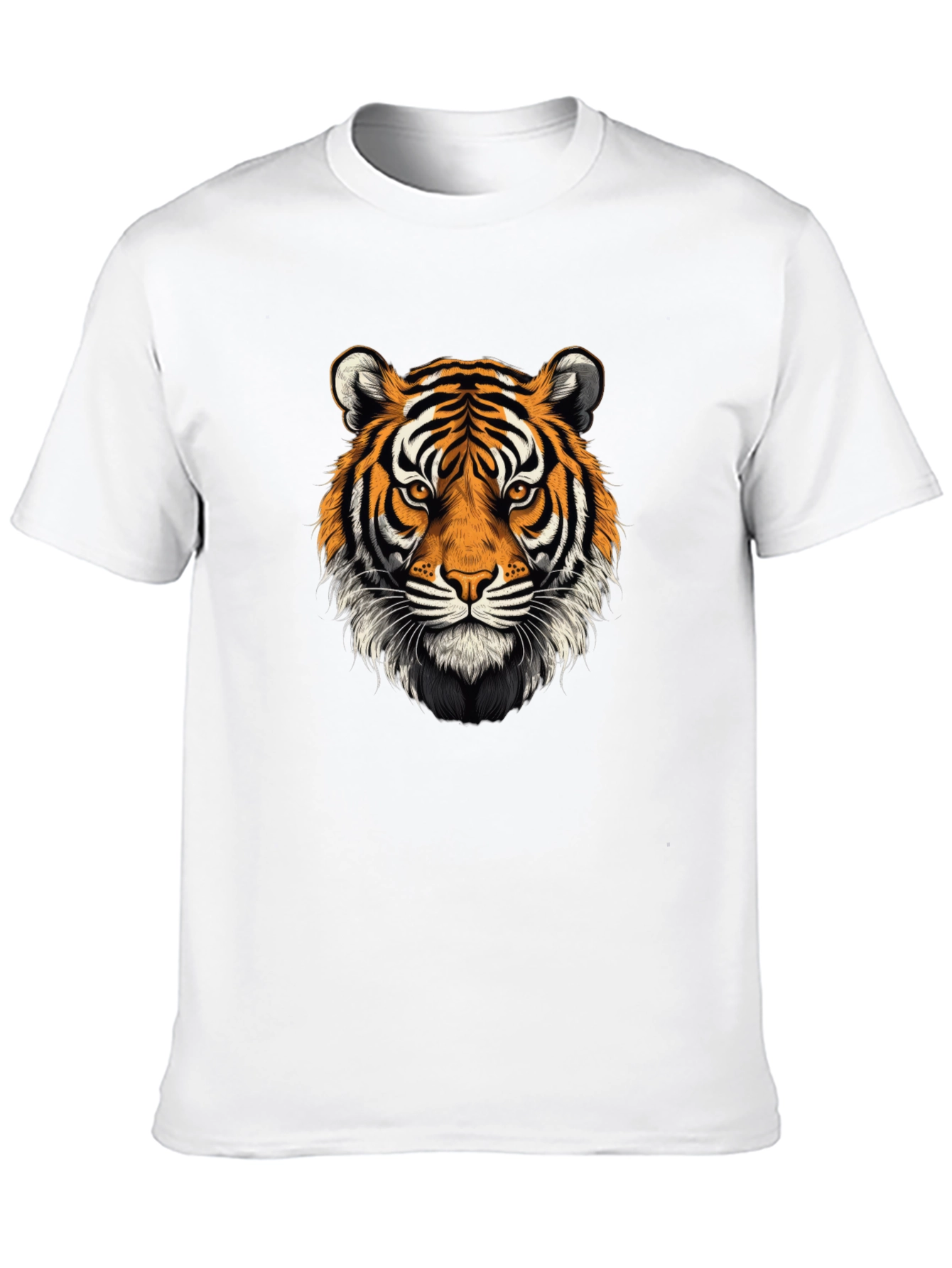 Black Tiger Face Graphic Tee