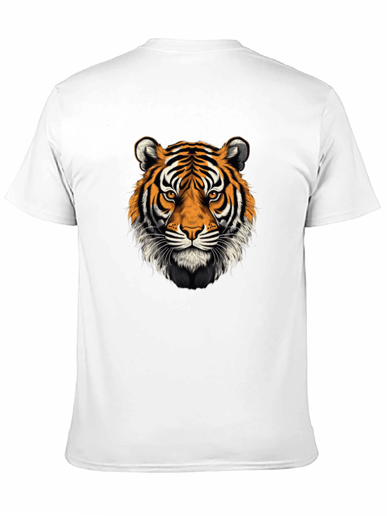 Black Tiger Face Graphic Tee
