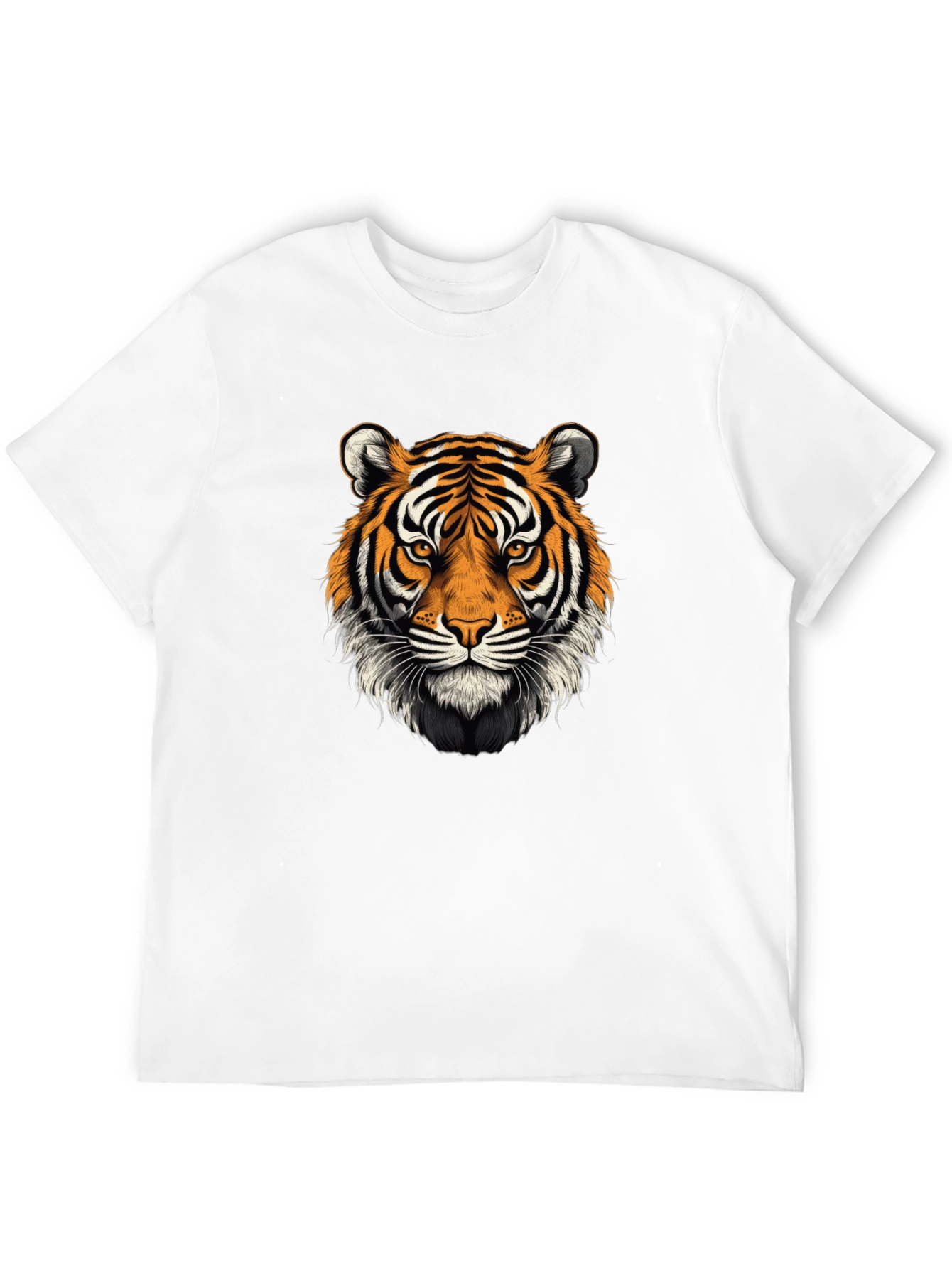 Black Tiger Face Graphic Tee