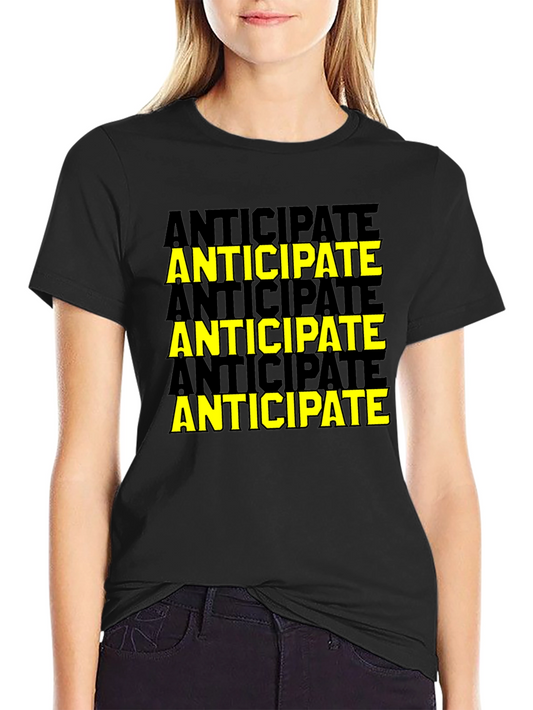 Anticipate Graphic Tee - Black Cotton Blend Shirt